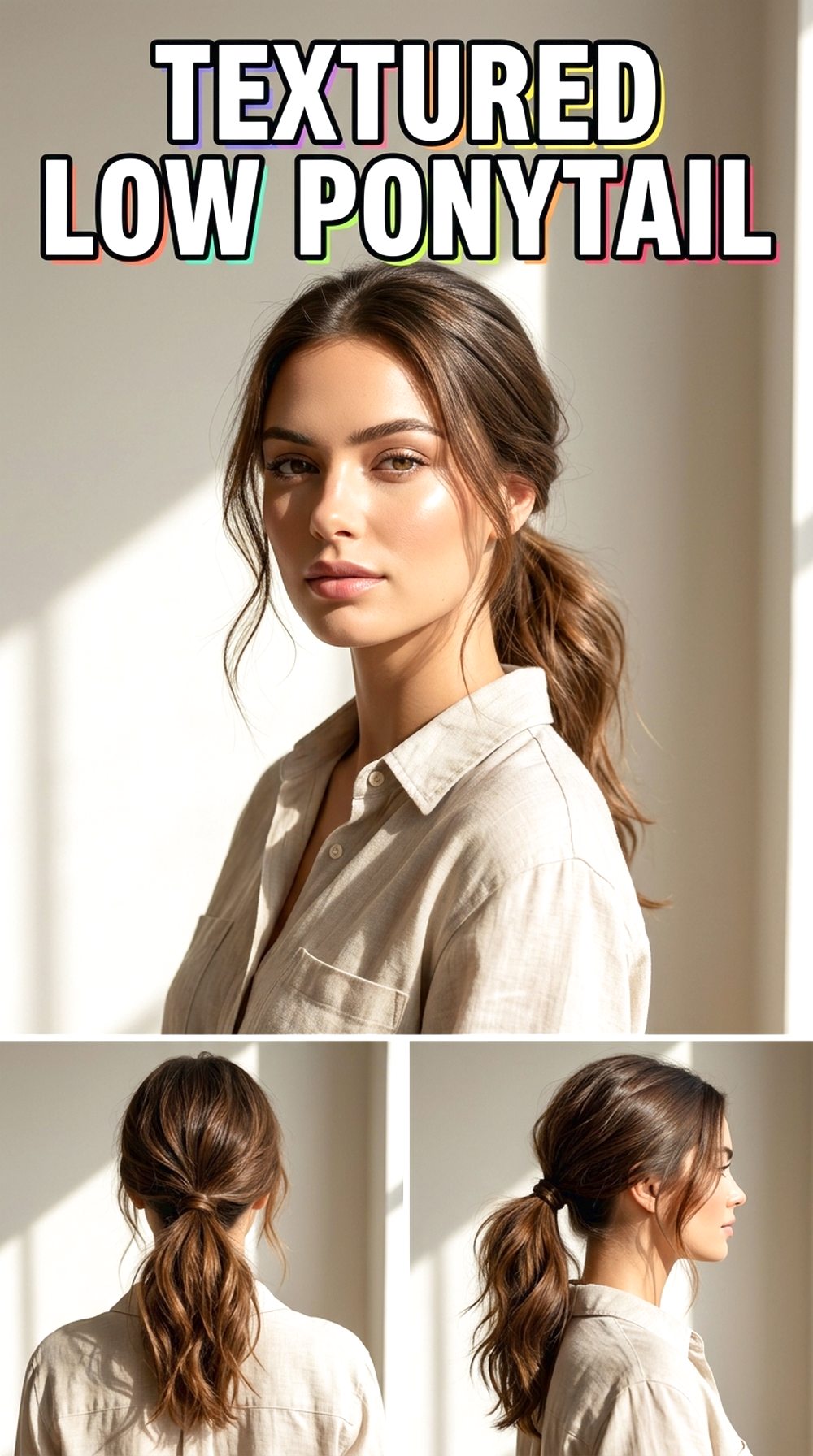 Textured Low Ponytail