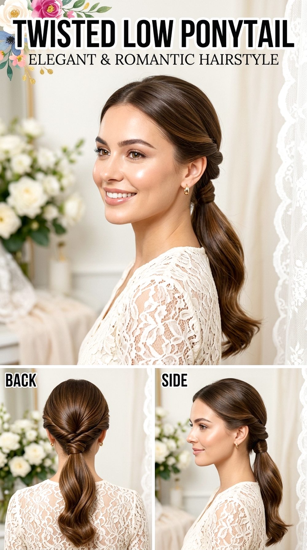 Twisted Low Ponytail