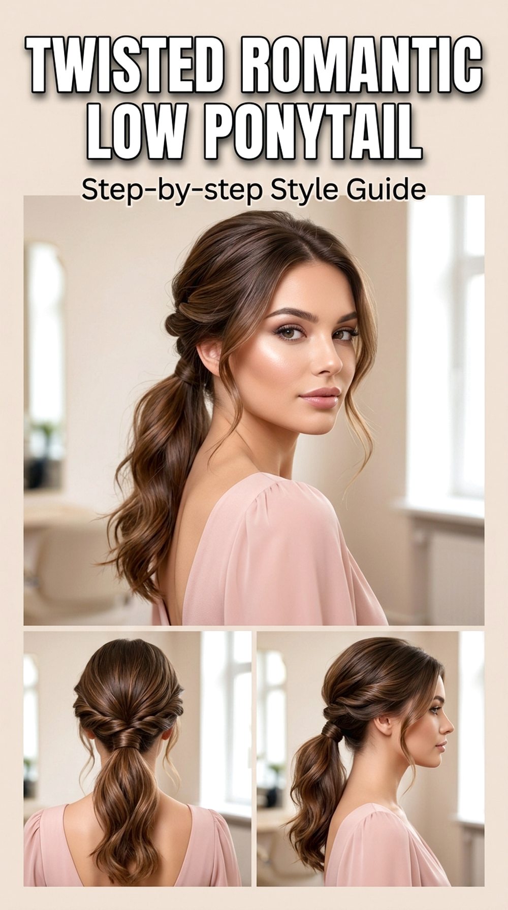 Twisted Romantic Low Ponytail