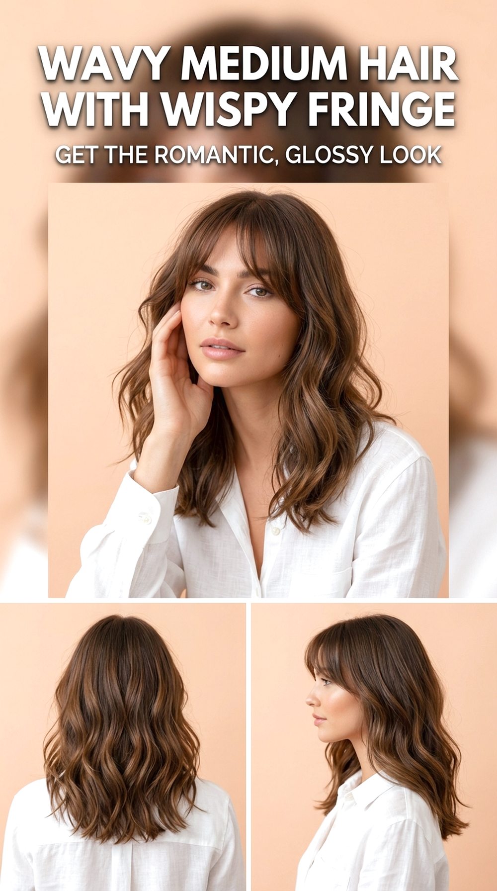 Wavy Medium Hair With Wispy Fringe