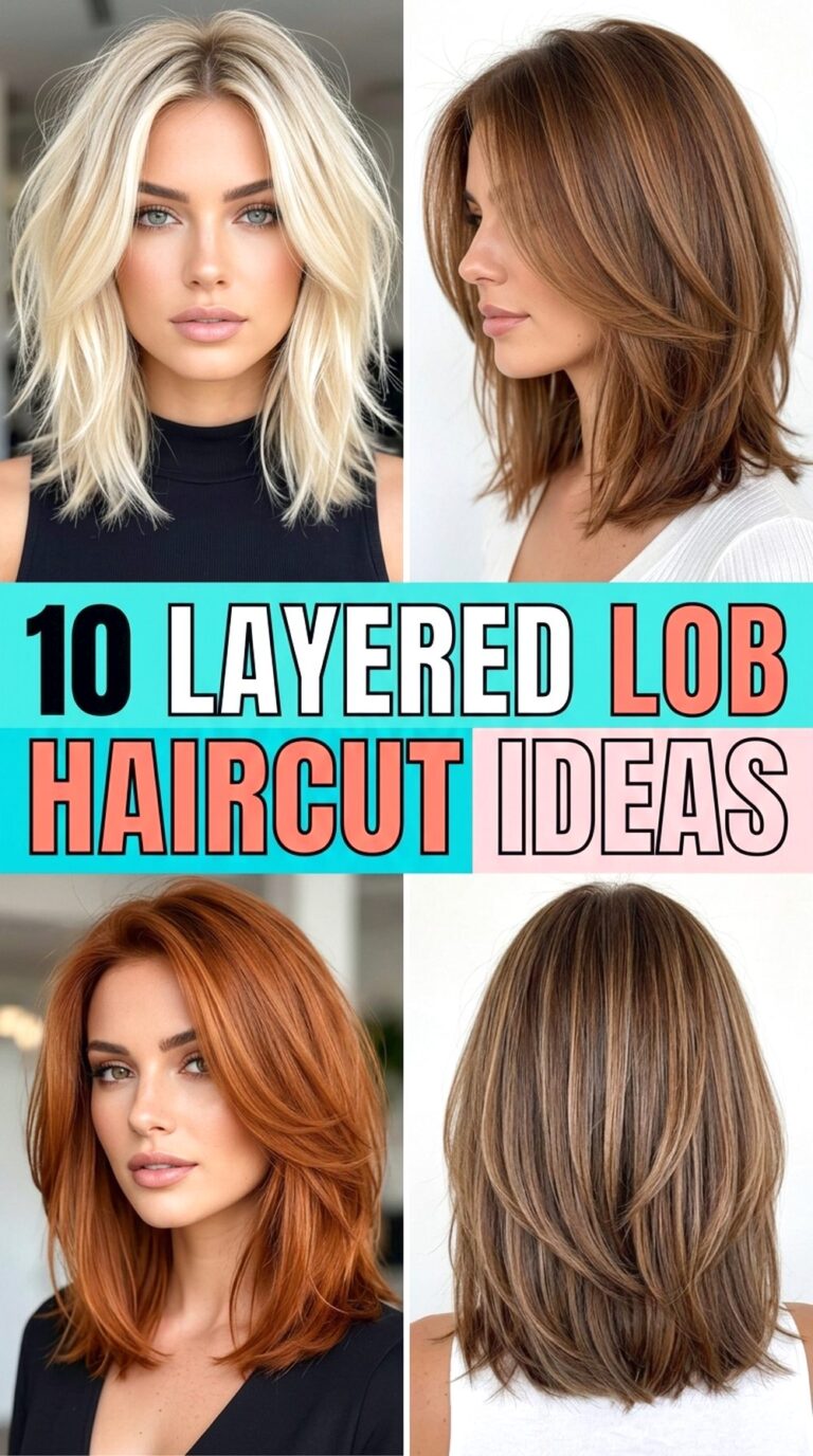 Layered Lob Haircut Ideas