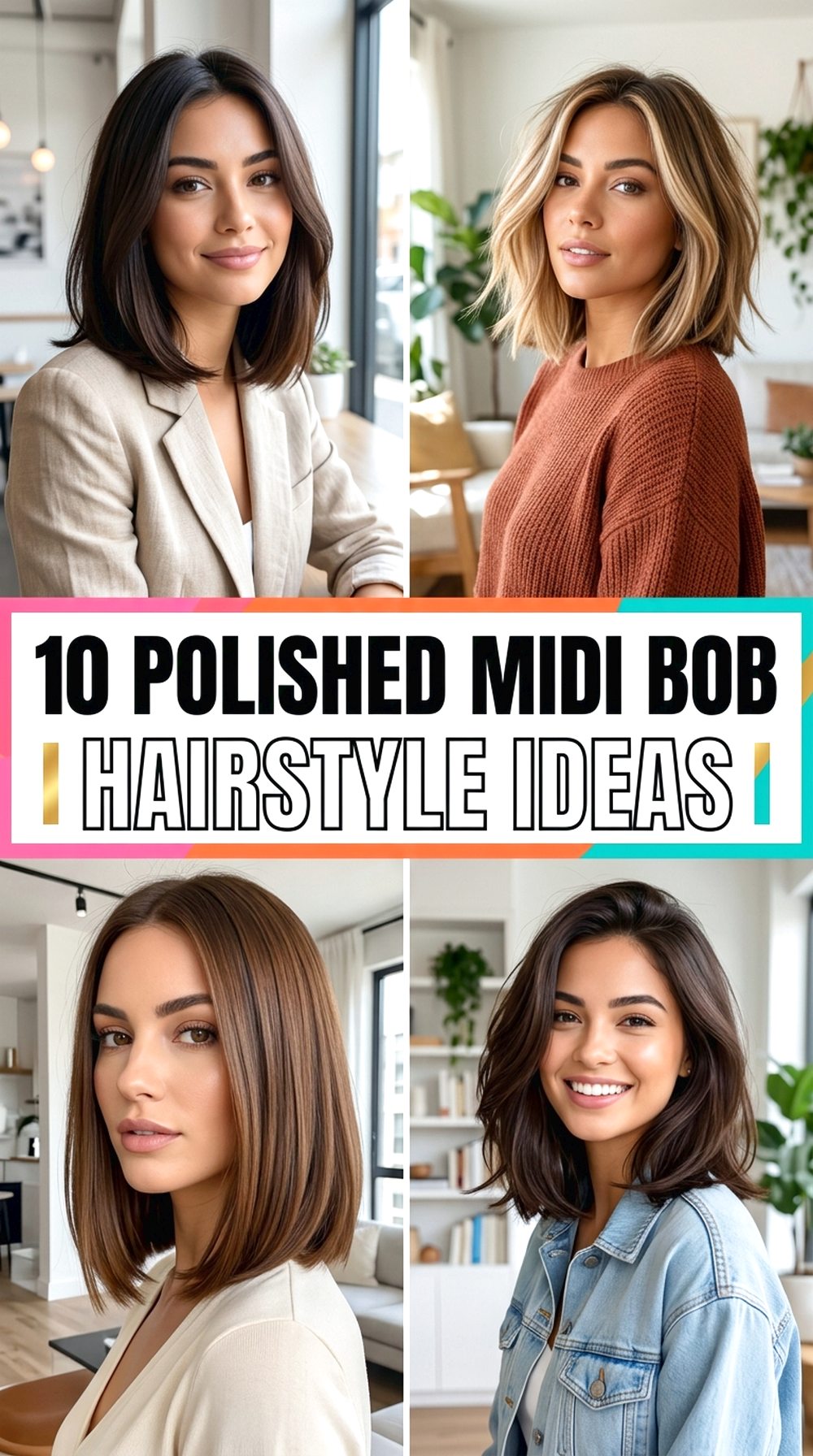 Polished Midi Bob Hairstyle Ideas