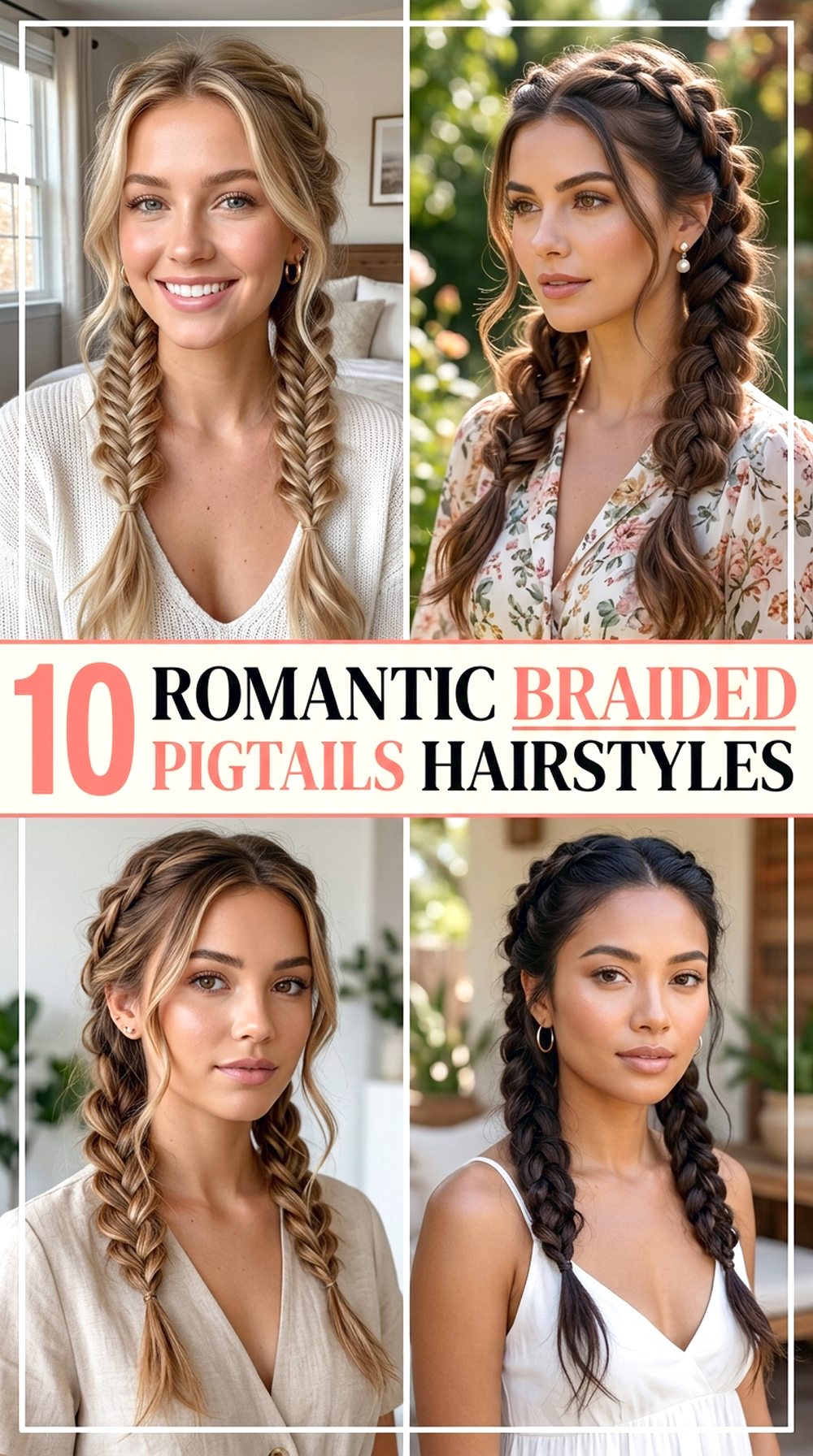 Romantic Braided Pigtails Hairstyles