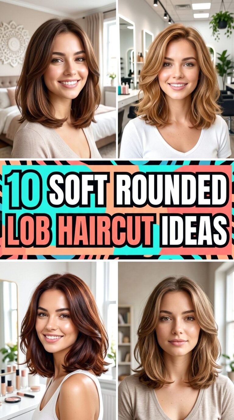 Soft Rounded Lob Haircut Ideas