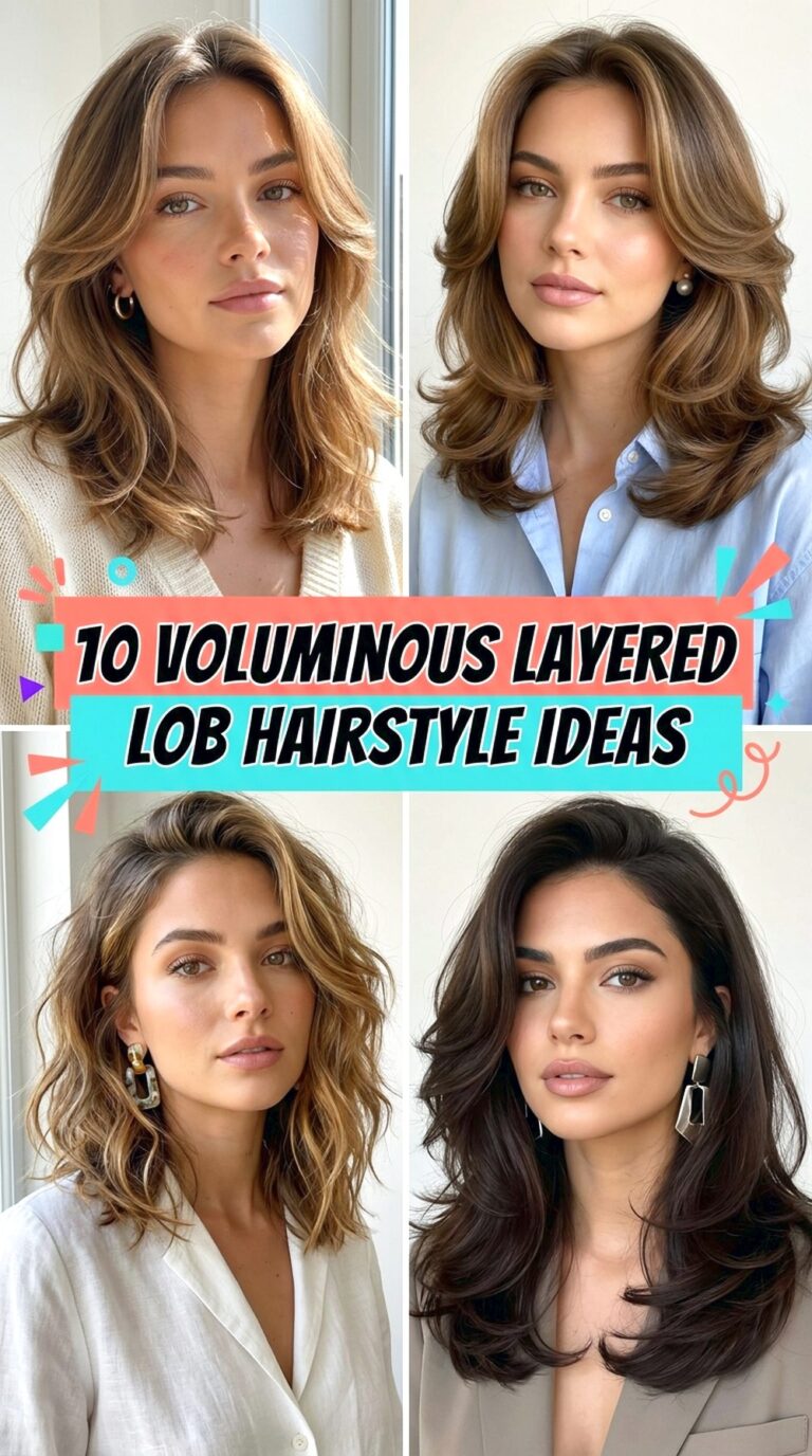 Voluminous Layered Lob Hairstyle Ideas