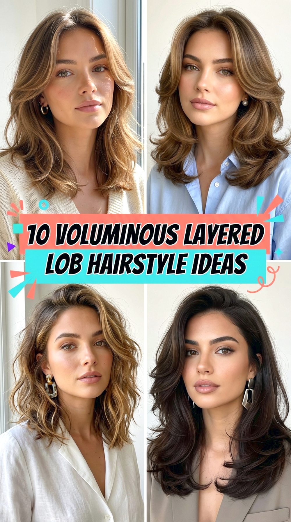 Voluminous Layered Lob Hairstyle Ideas