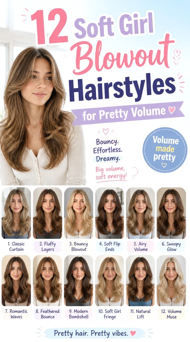 Soft Girl Blowout Hairstyles for Pretty Volume