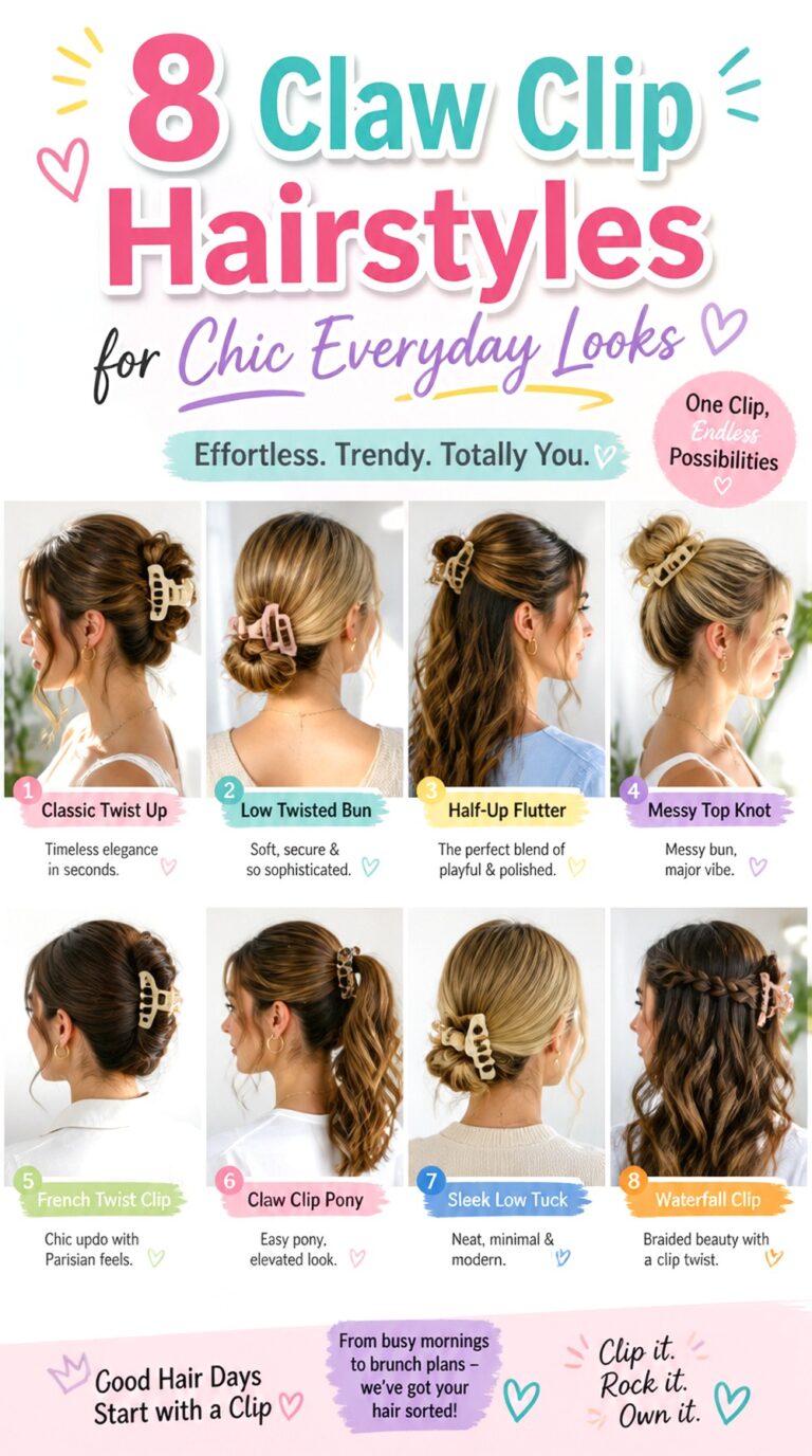 Claw Clip Hairstyles for Chic Everyday Looks