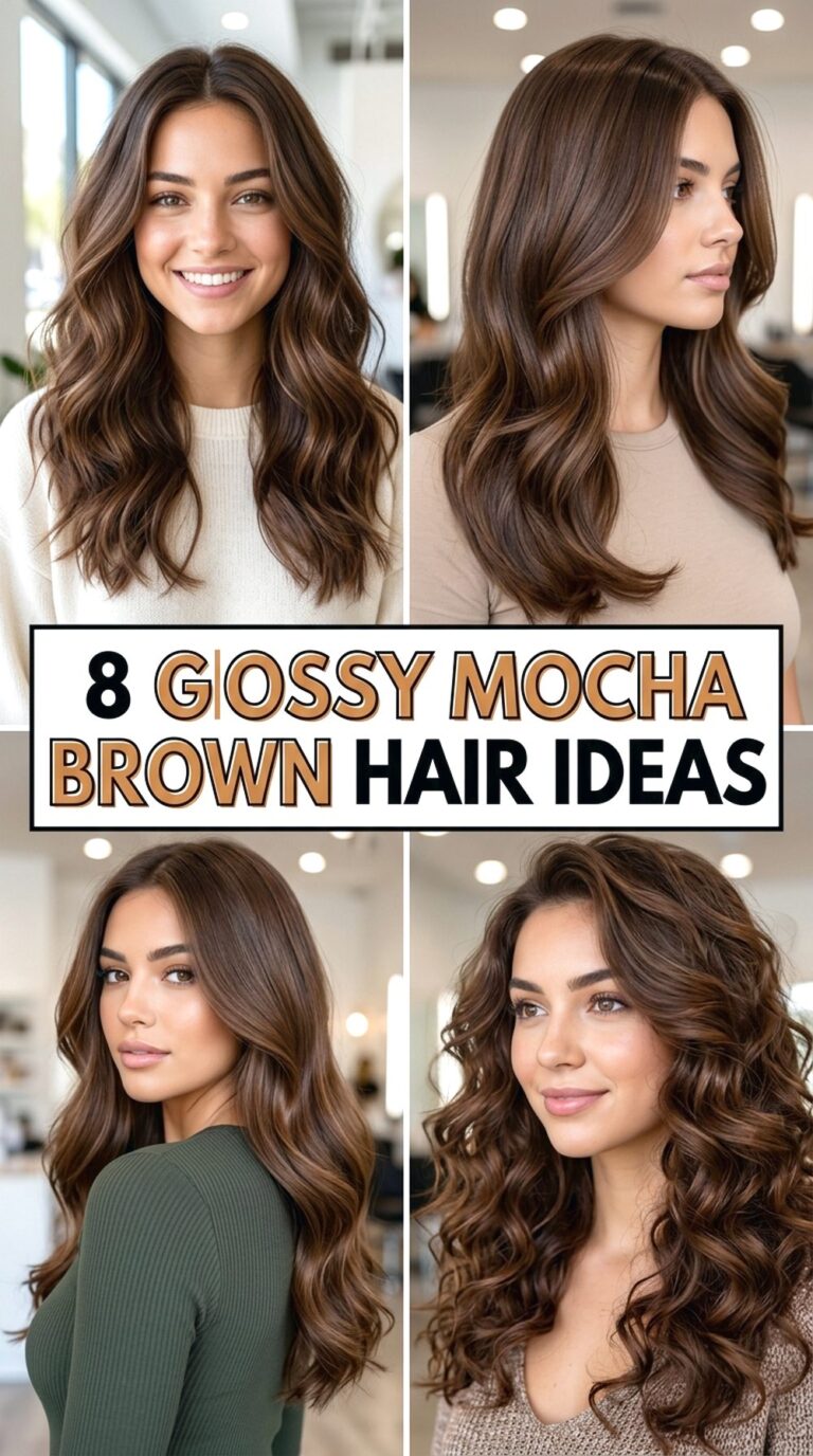 Glossy Mocha Brown Hair Ideas