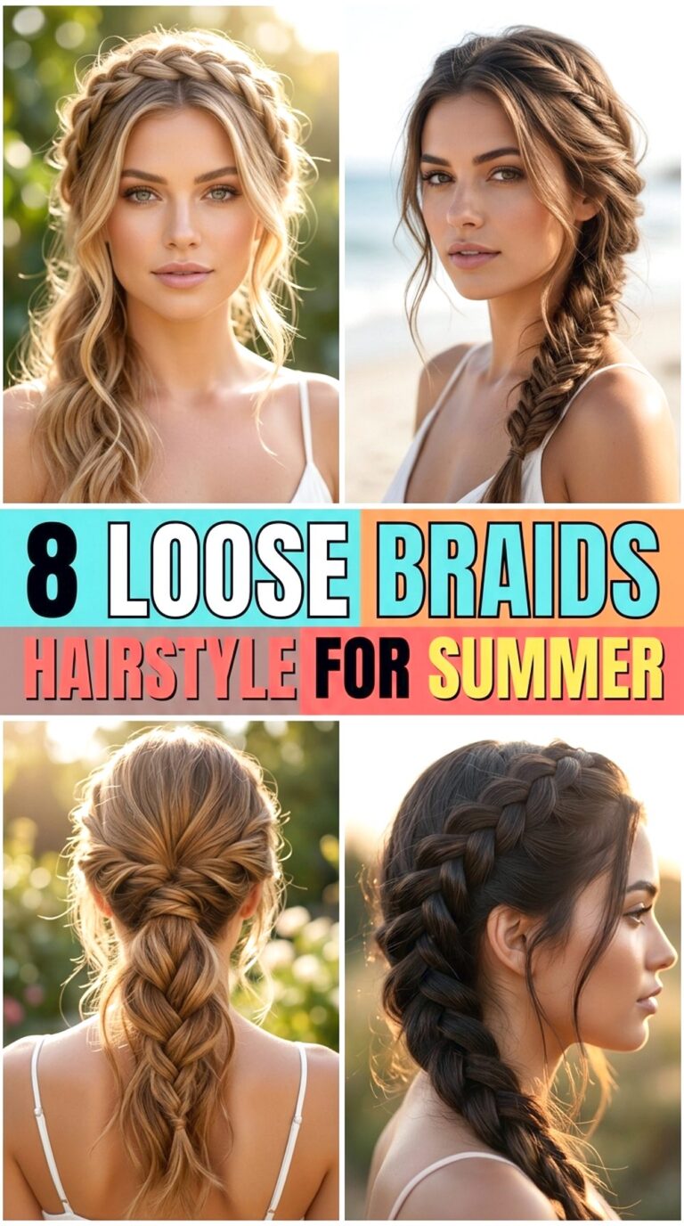 Loose Braids Hairstyle For Summer