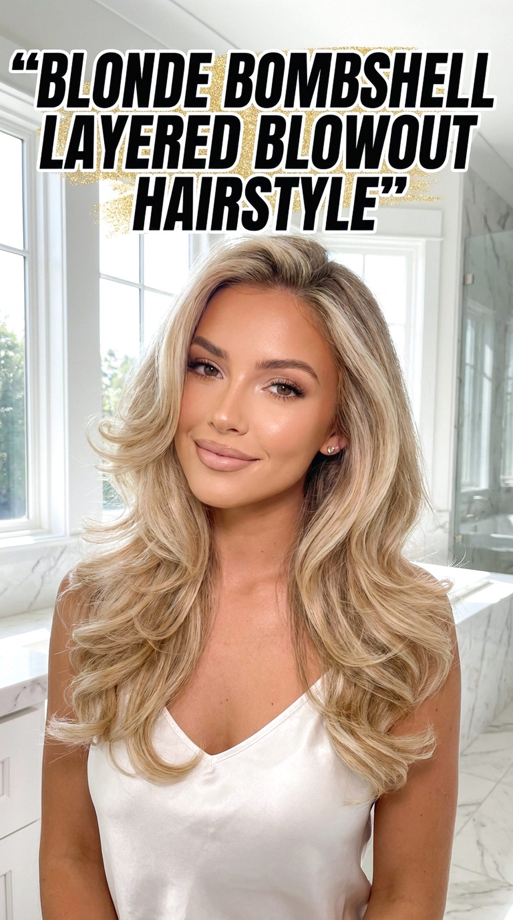Blonde Bombshell Layered Blowout