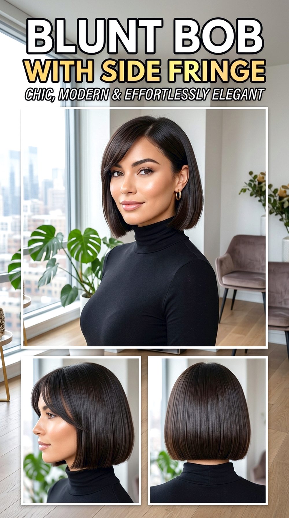 Blunt Bob With Side Fringe