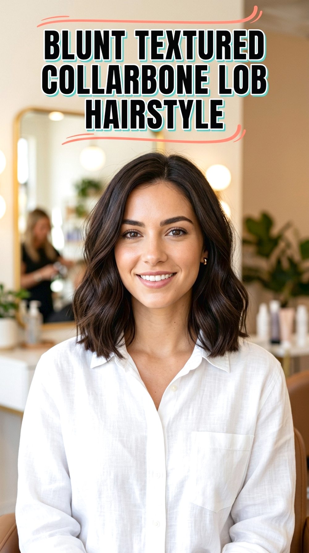 Blunt Textured Collarbone Lob