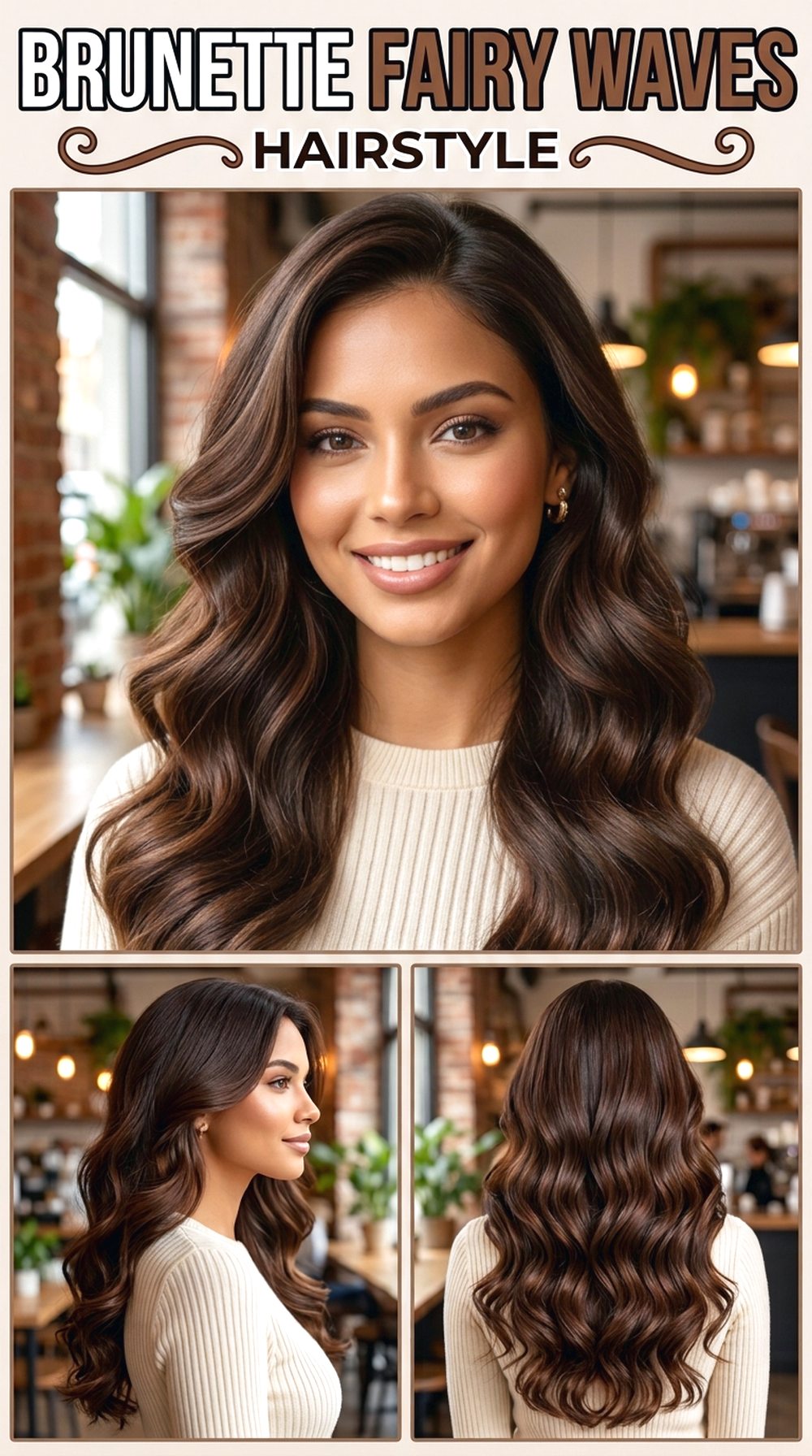 Brunette Fairy Waves Hairstyle
