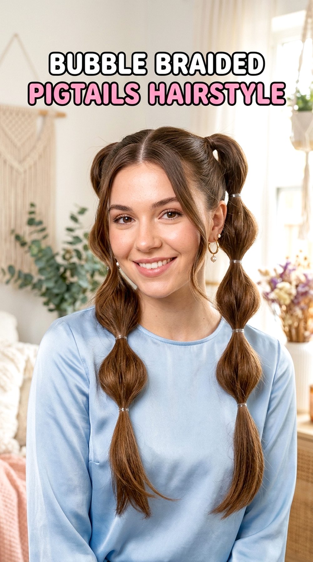 Bubble Braided Pigtails