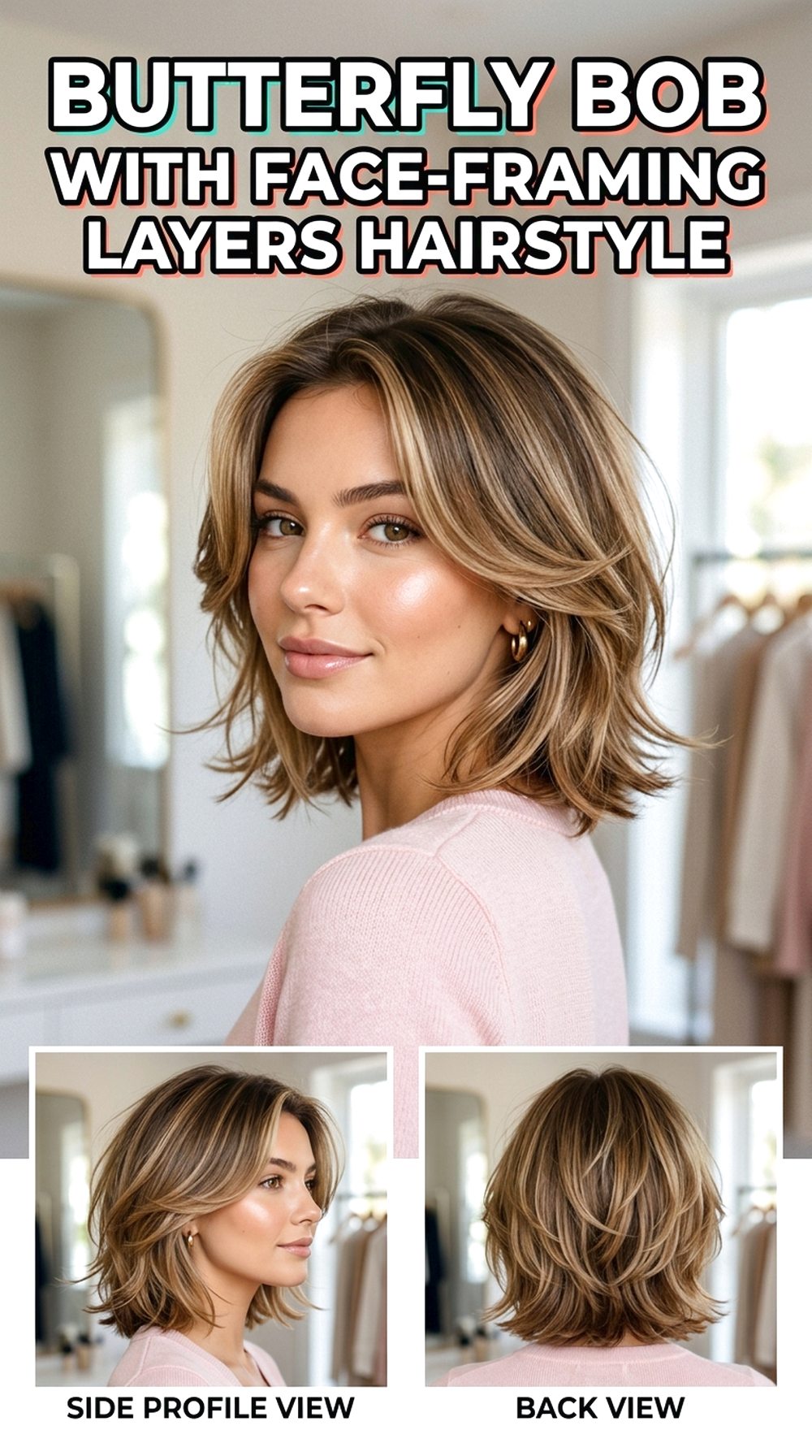 Butterfly Bob With Face-Framing Layers
