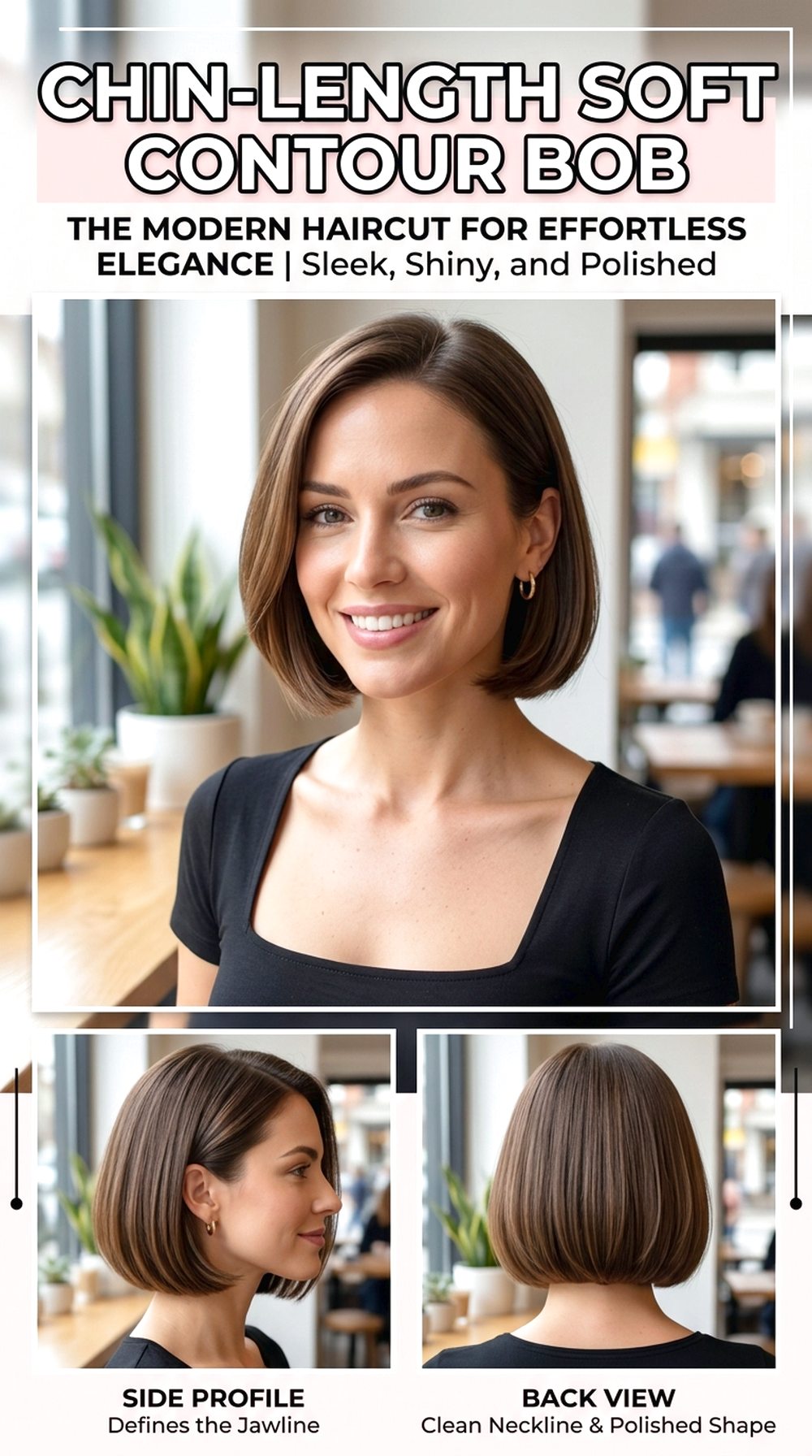 Chin-Length Soft Contour Bob