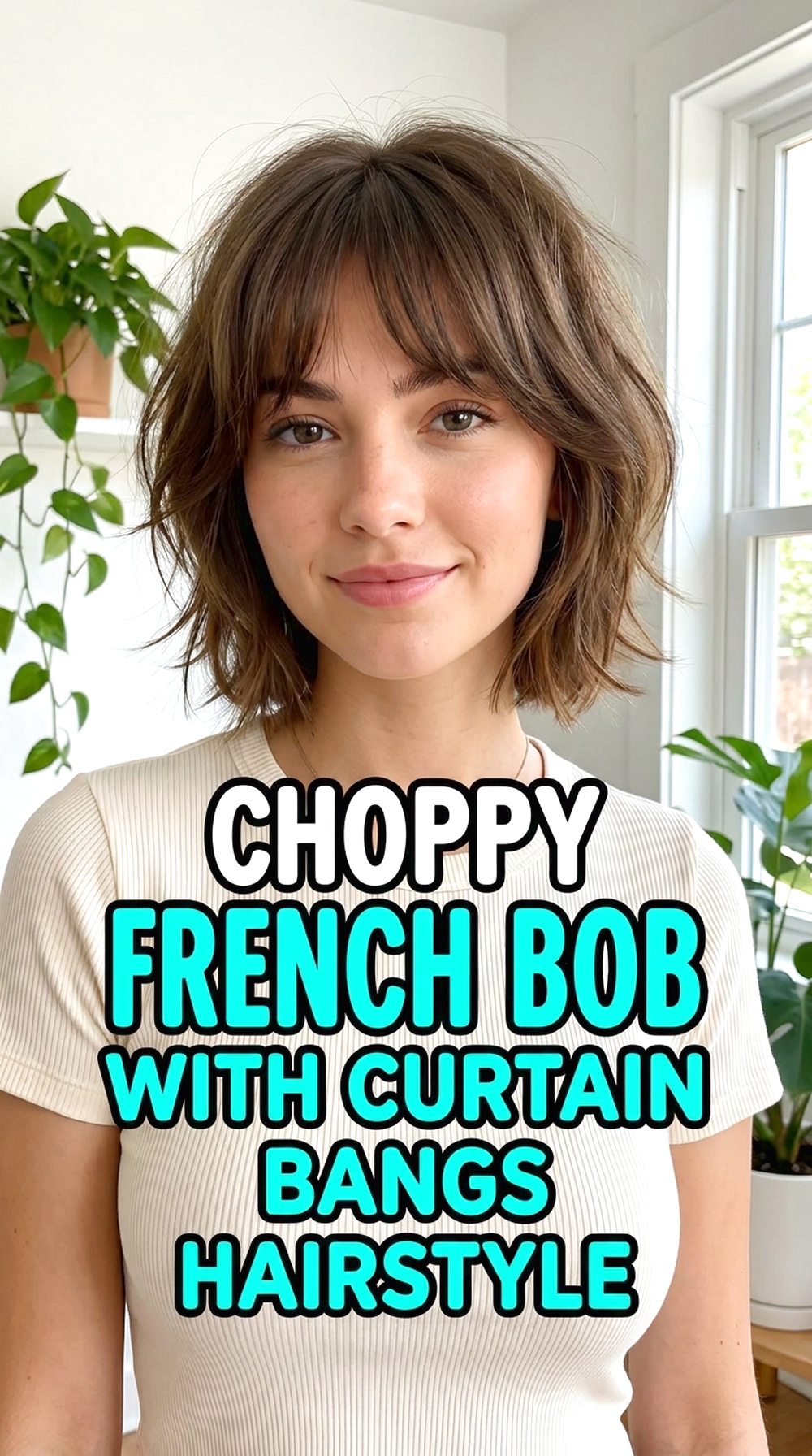 Choppy French Bob With Curtain Bangs