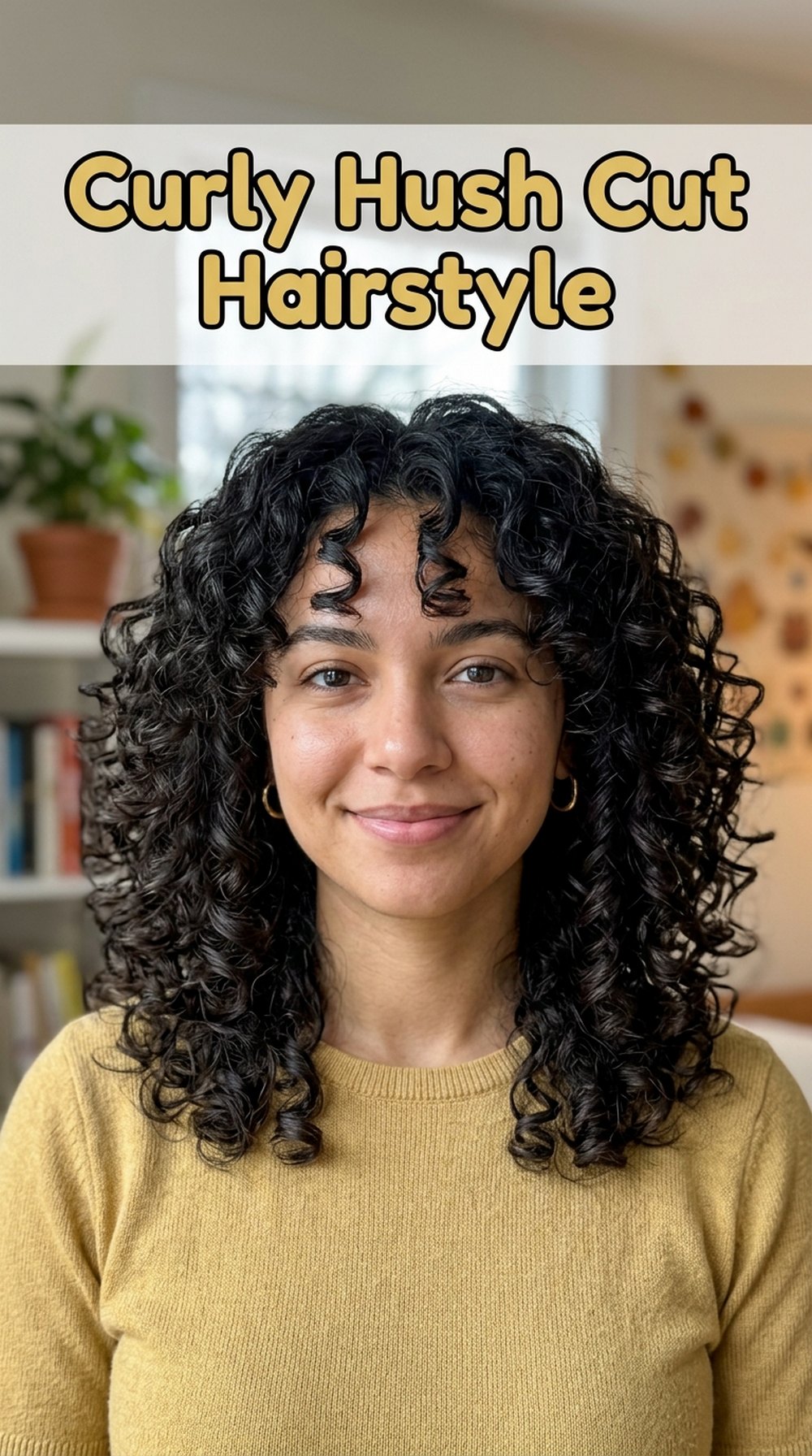 Curly Hush Cut Hairstyle