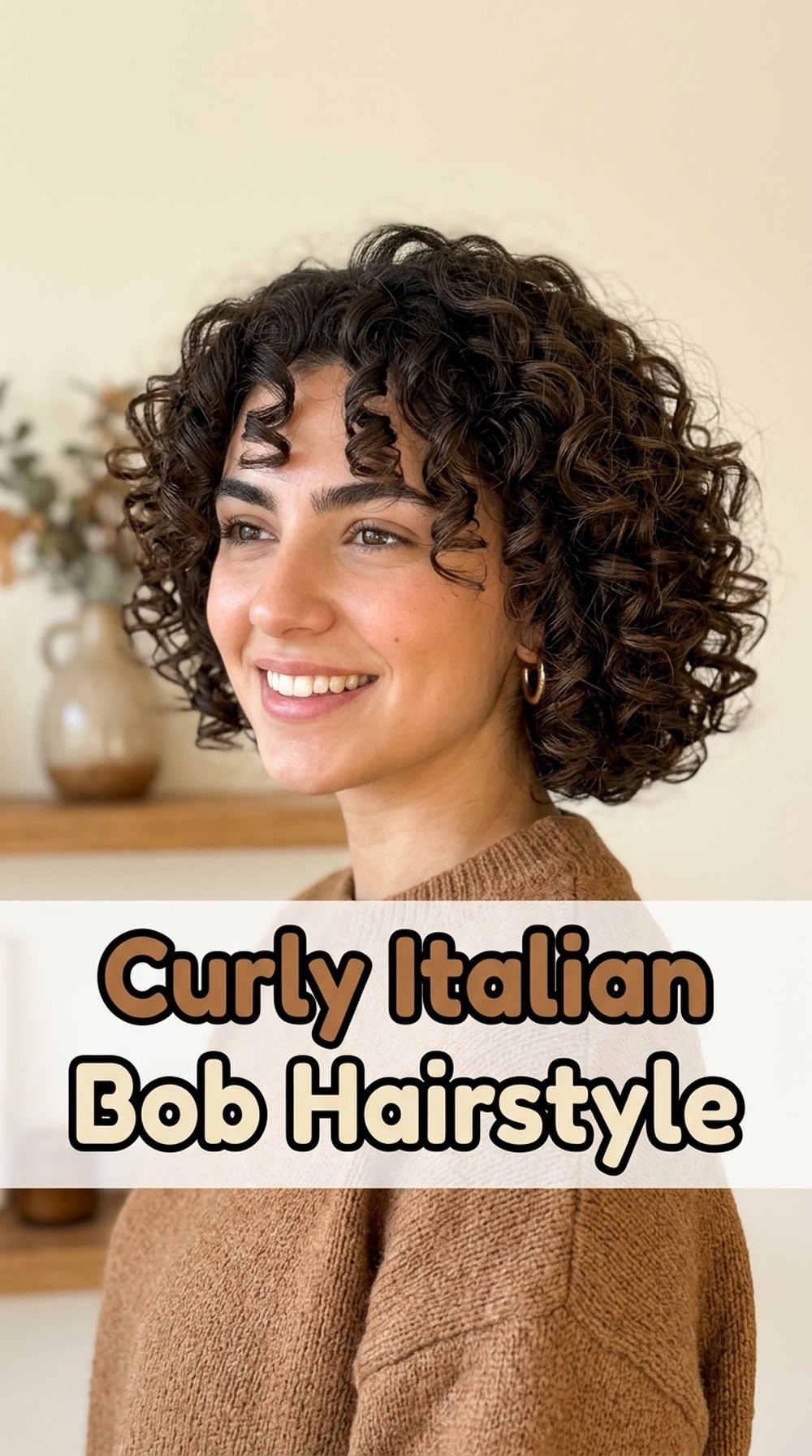 Curly Italian Bob Hairstyle