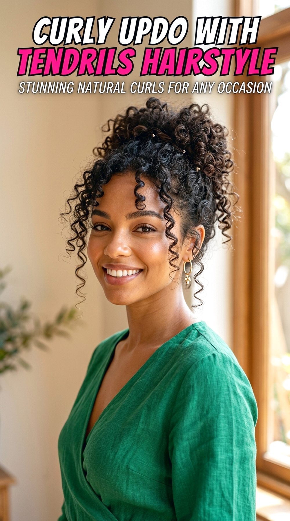 Curly Updo With Tendrils