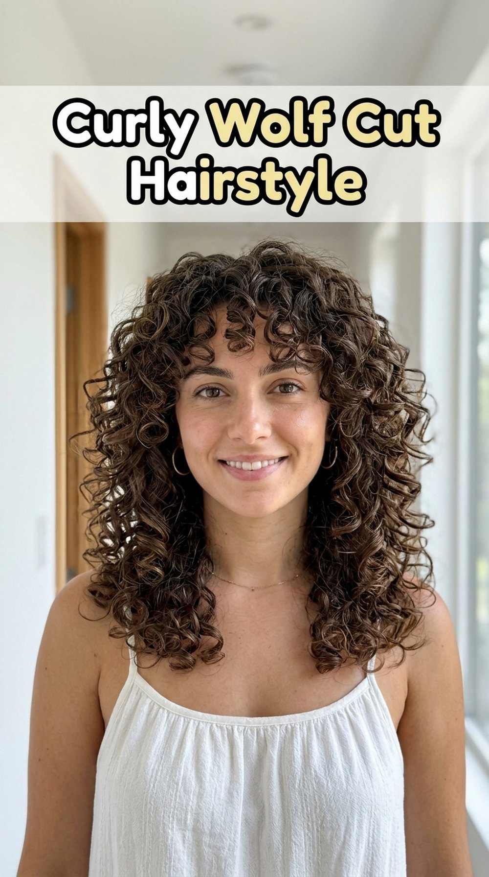 Curly Wolf Cut Hairstyle