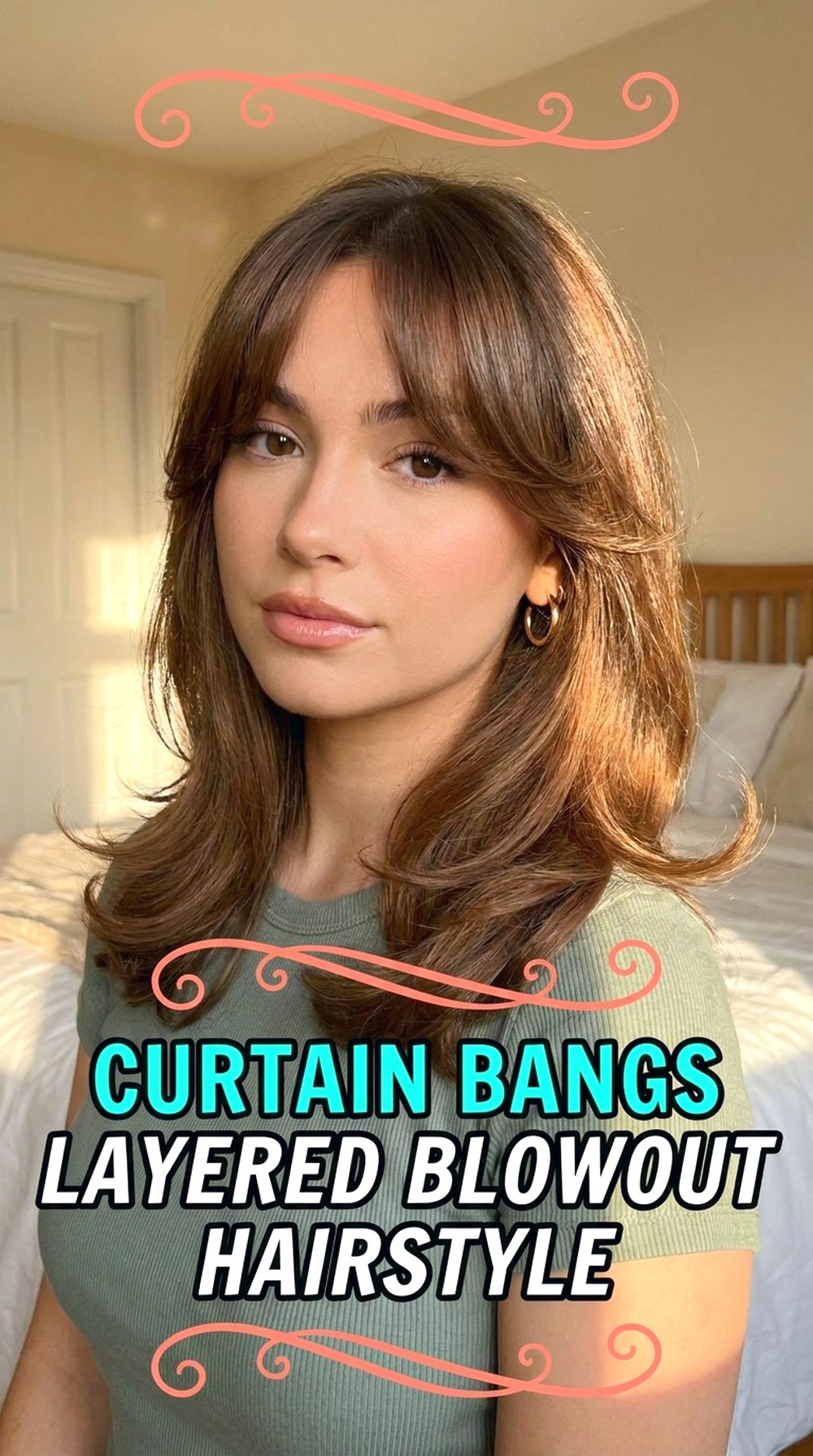 Curtain Bangs Layered Blowout