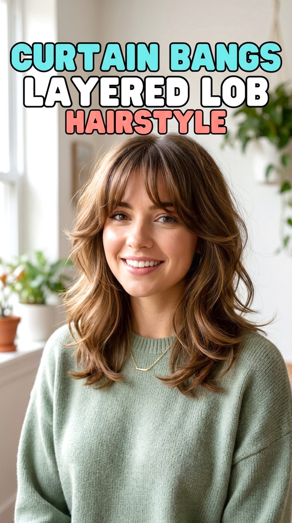 Curtain Bangs Layered Lob