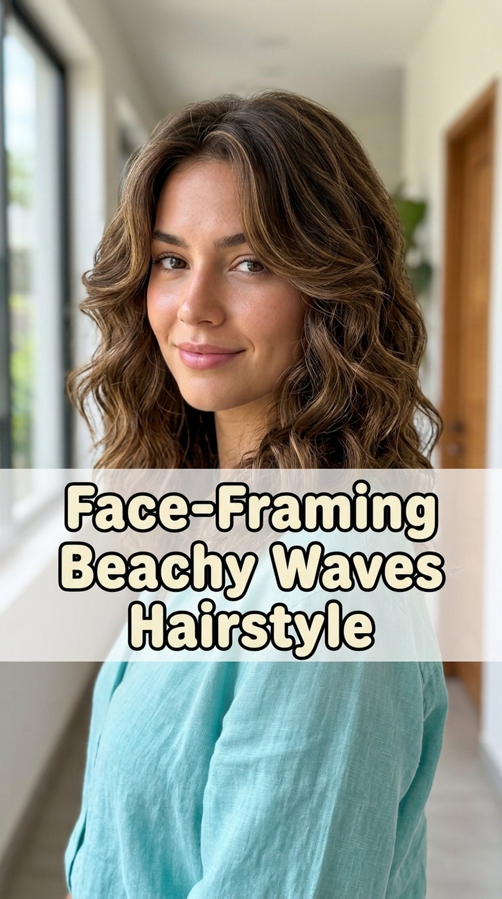 Face-Framing Beachy Waves Hairstyle