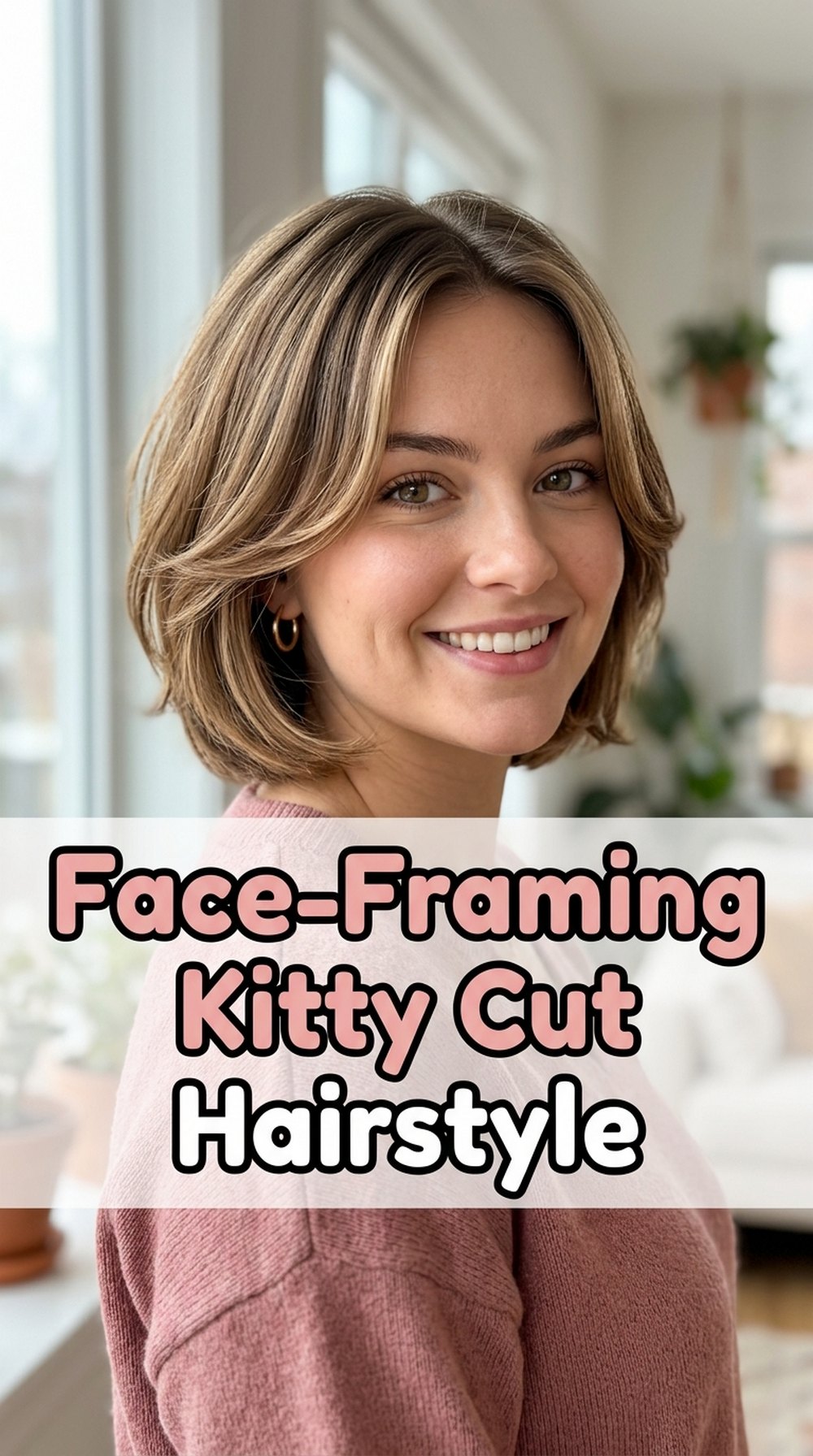 Face-Framing Kitty Cut Hairstyle