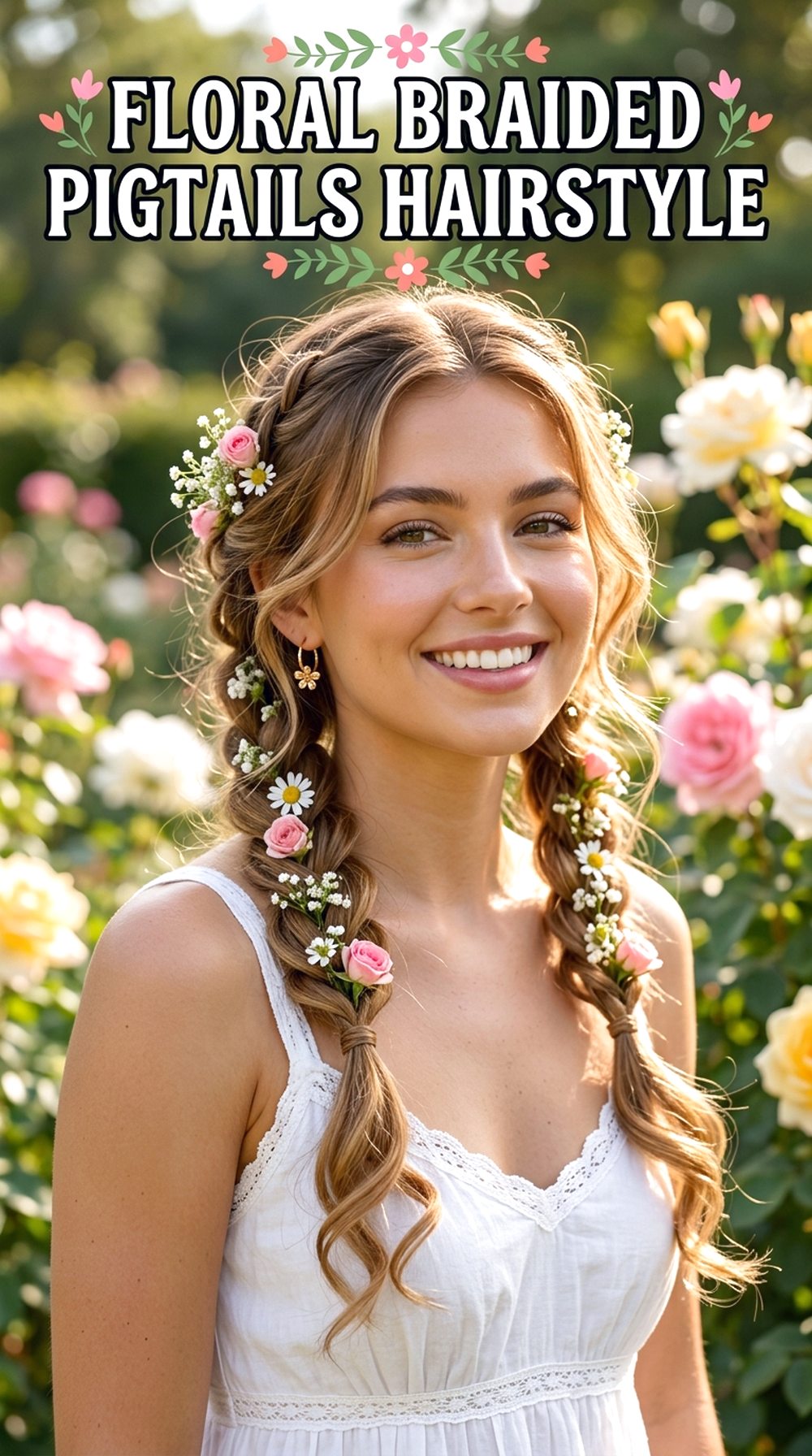 Floral Braided Pigtails