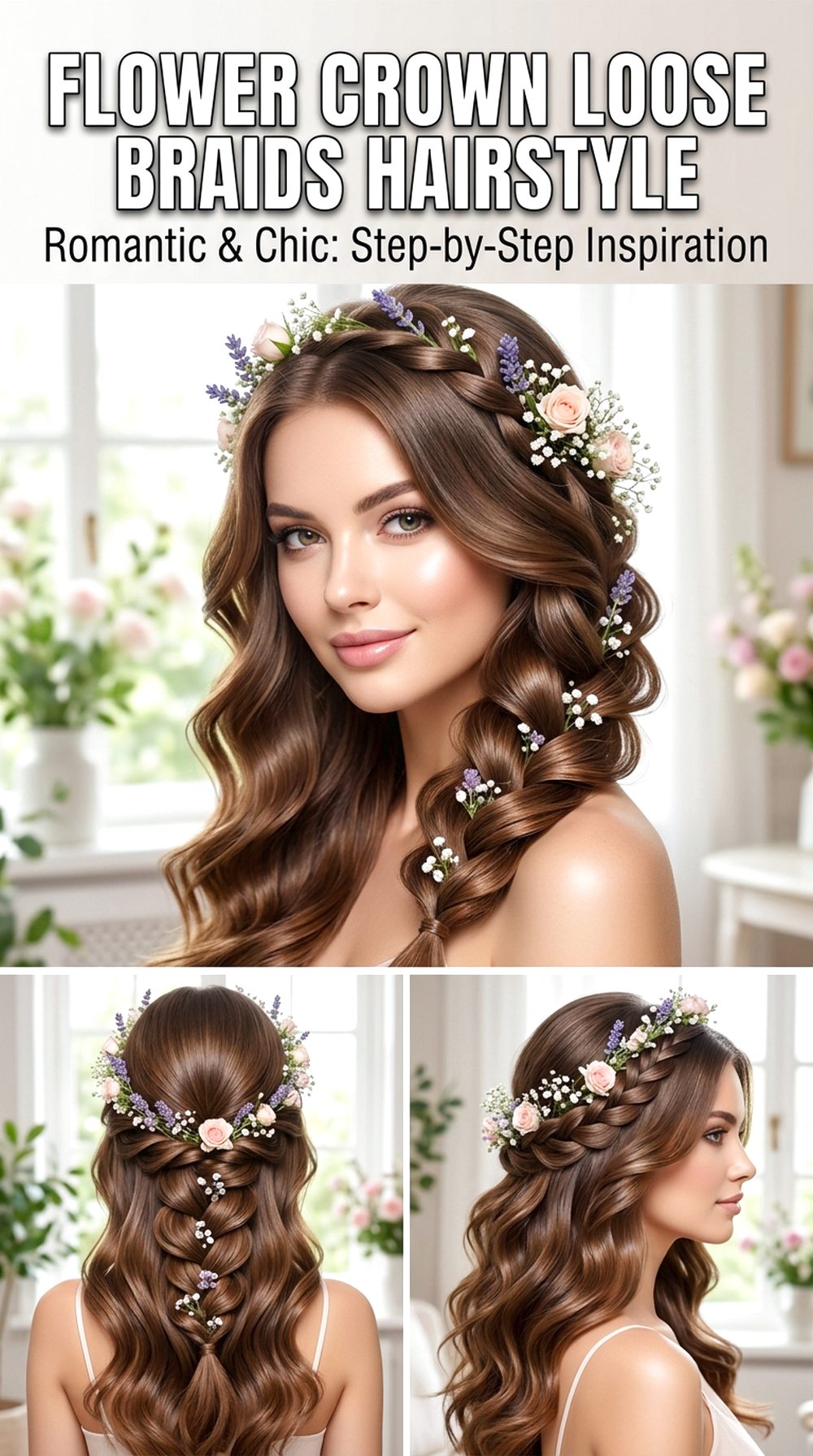 Flower Crown Loose Braids