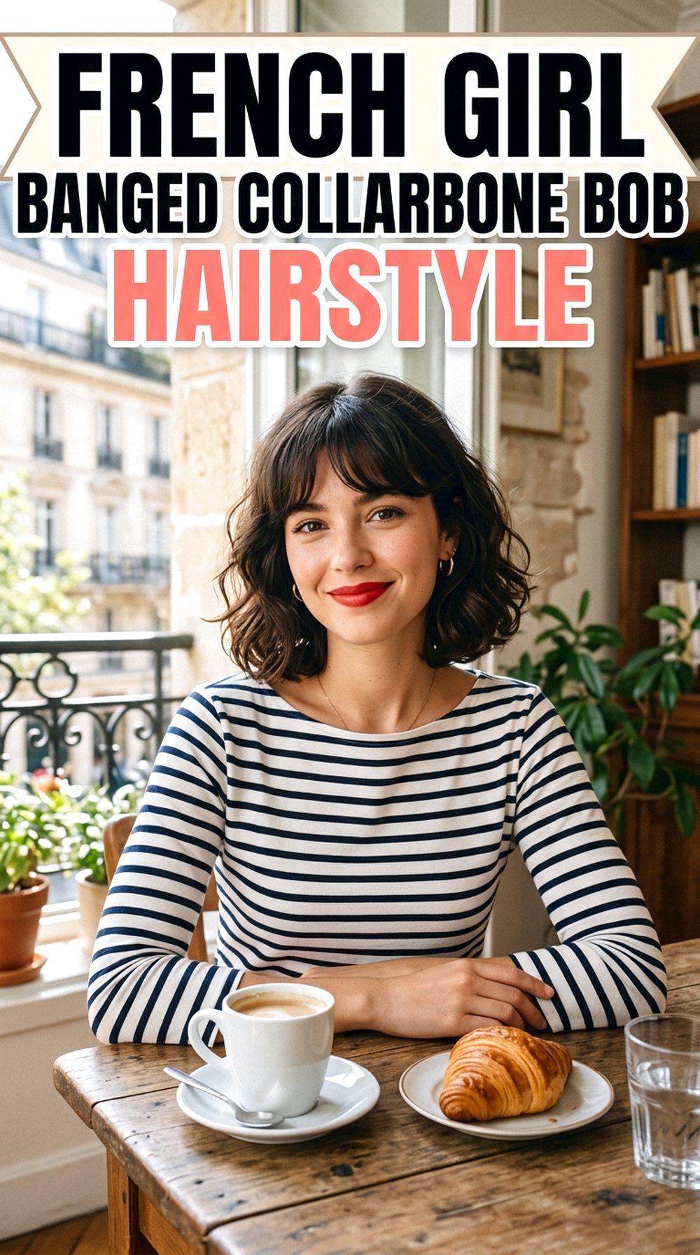 French Girl Banged Collarbone Bob