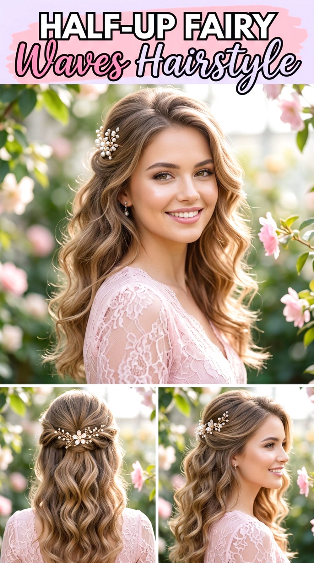 Half-Up Fairy Waves Hairstyle