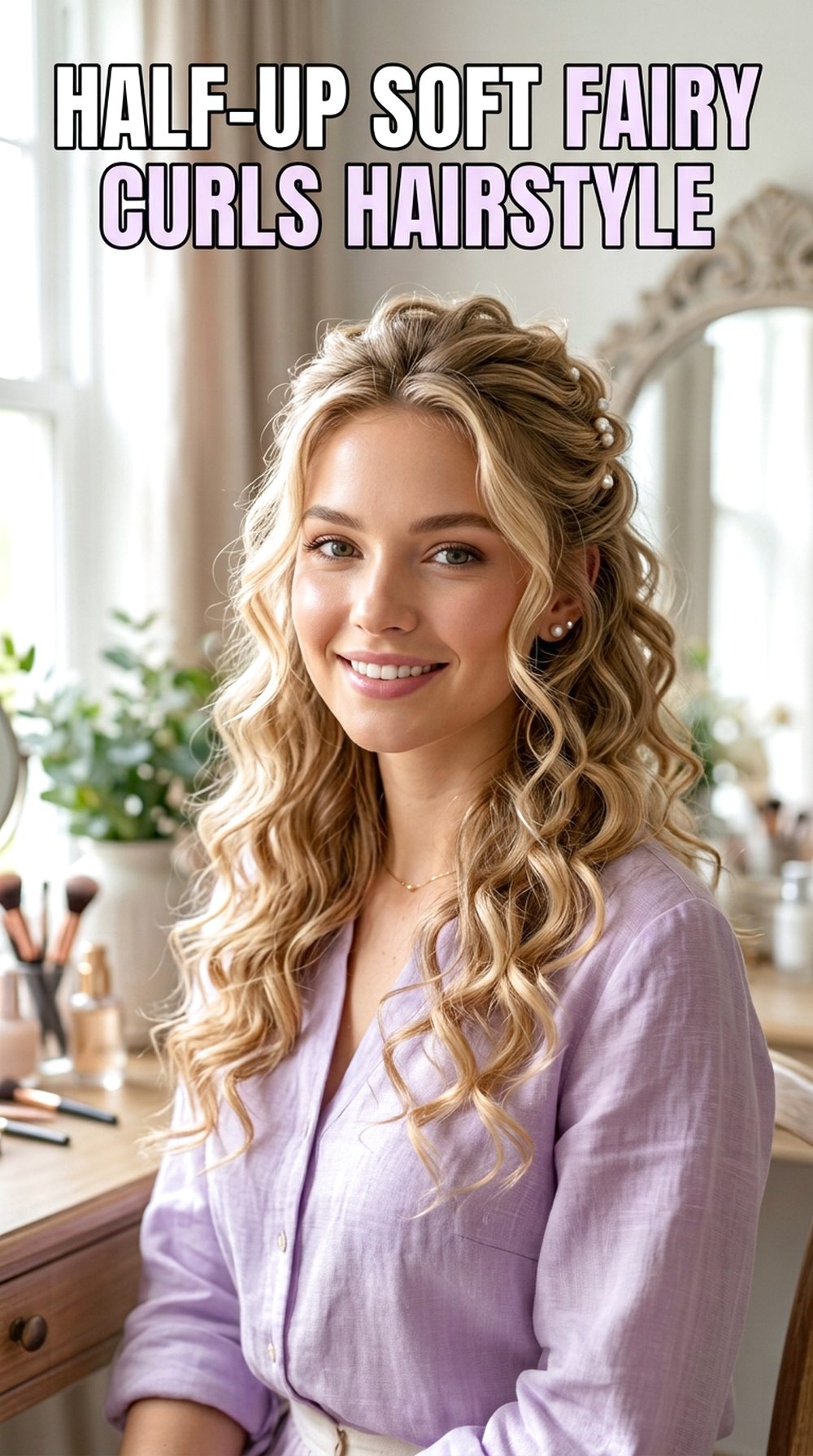 Half-Up Soft Fairy Curls