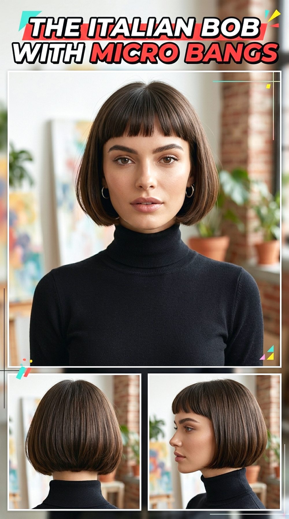 Italian Bob With Micro Bangs