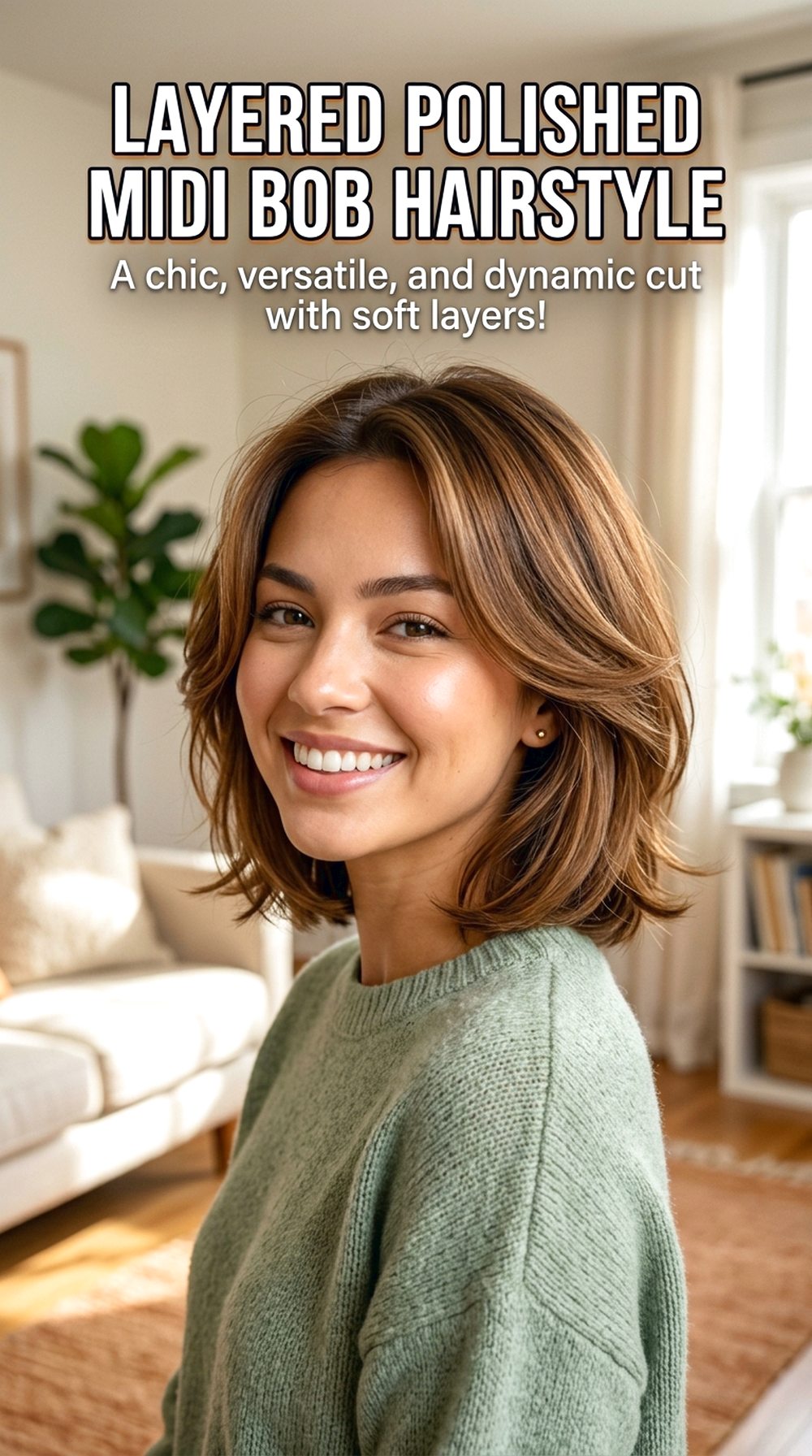 Layered Polished Midi Bob