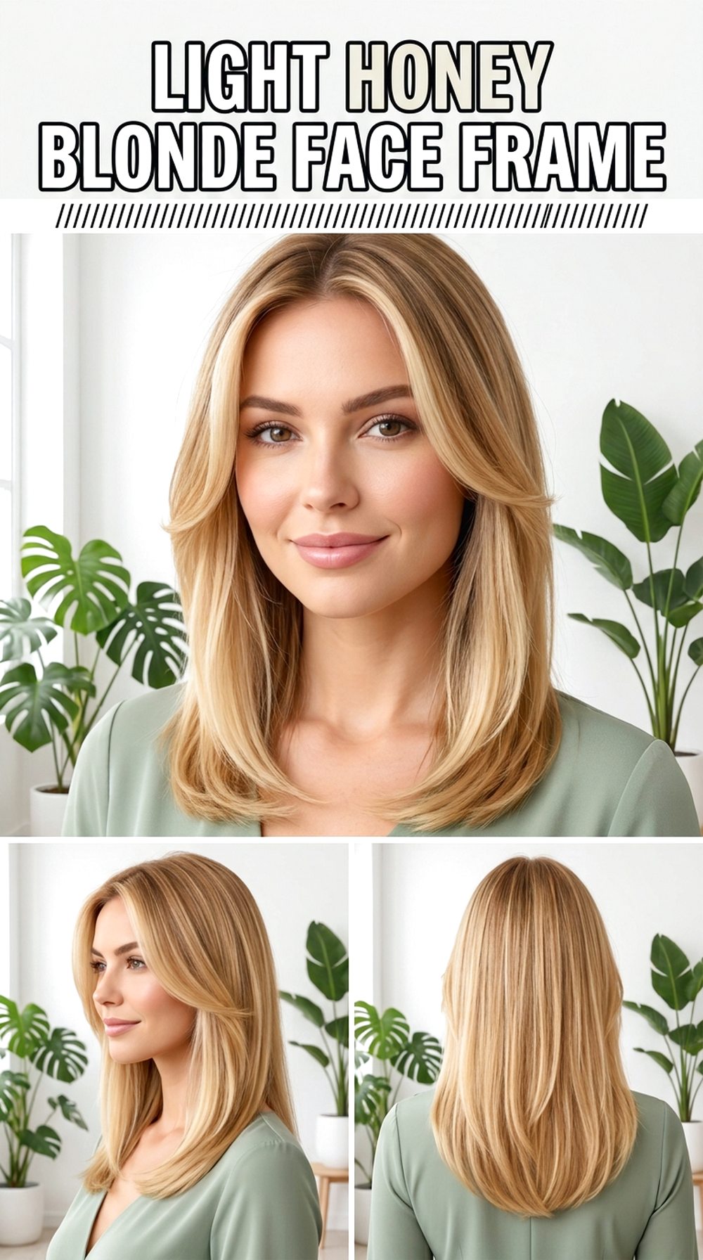 Light Honey Blonde Face Frame