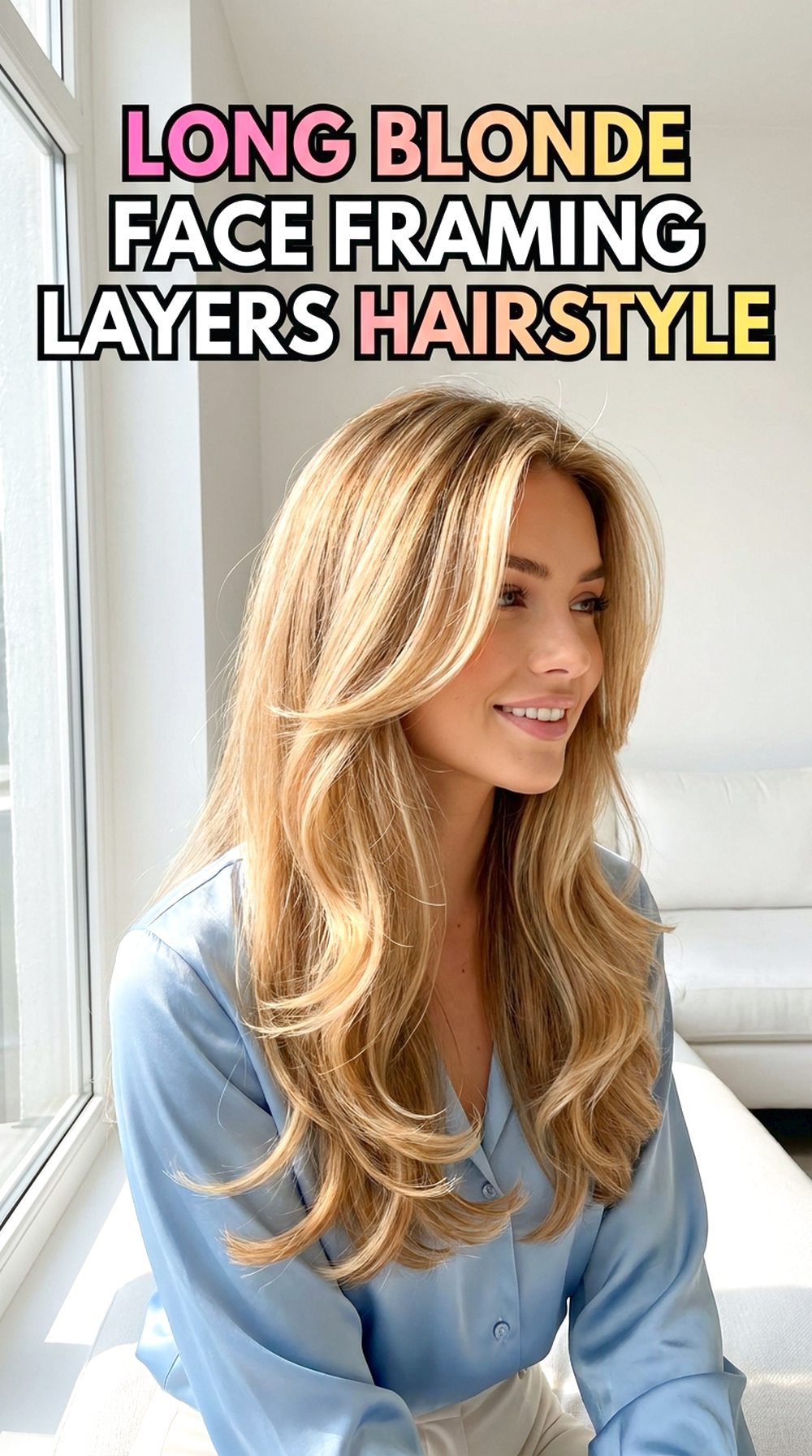 Long Blonde Face Framing Layers