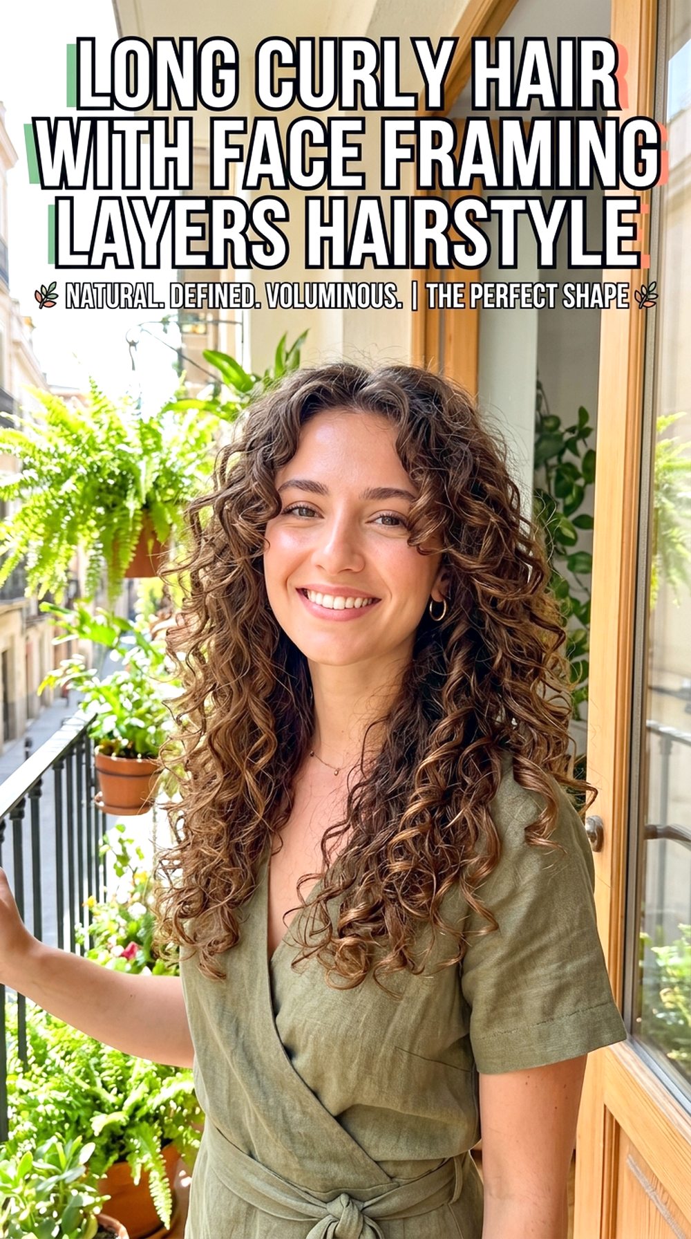 Long Curly Hair With Face Framing Layers
