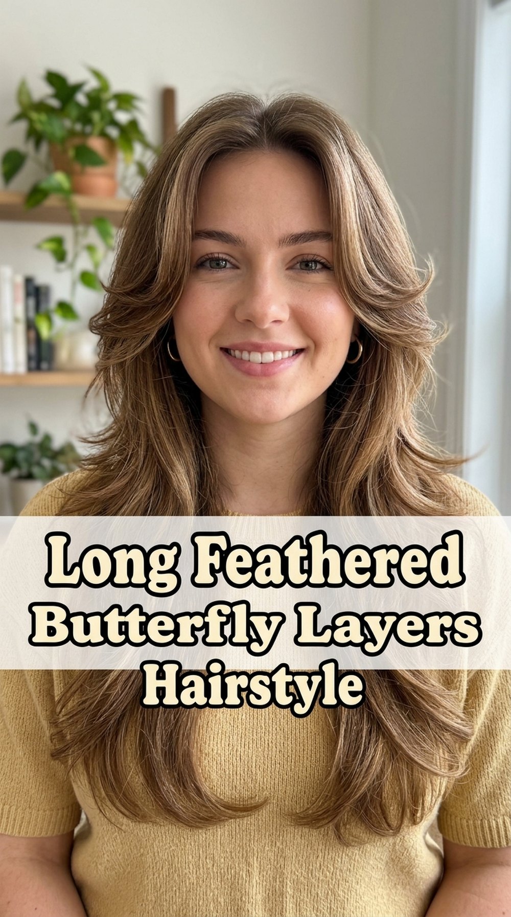 Long Feathered Butterfly Layers Hairstyle