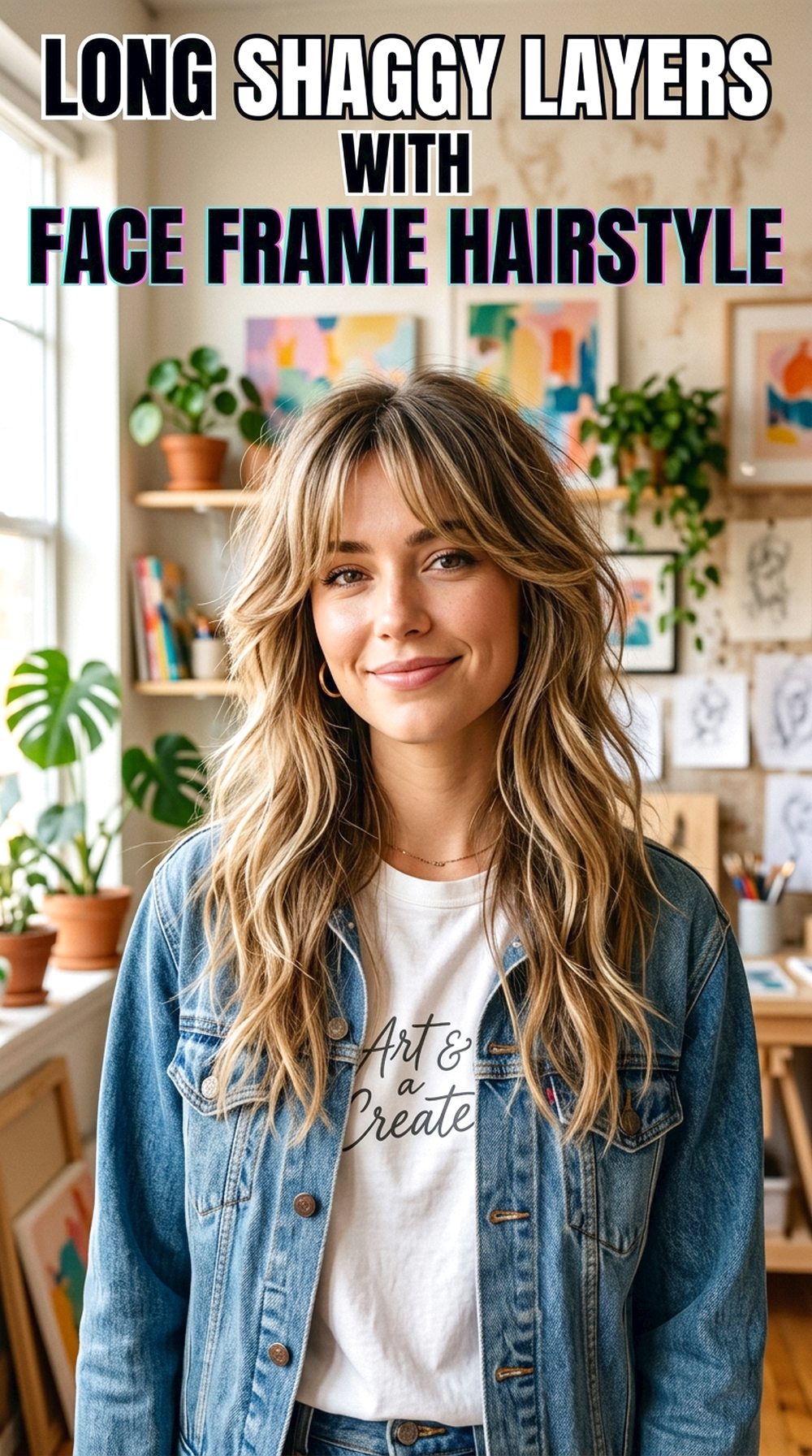 Long Shaggy Layers With Face Frame