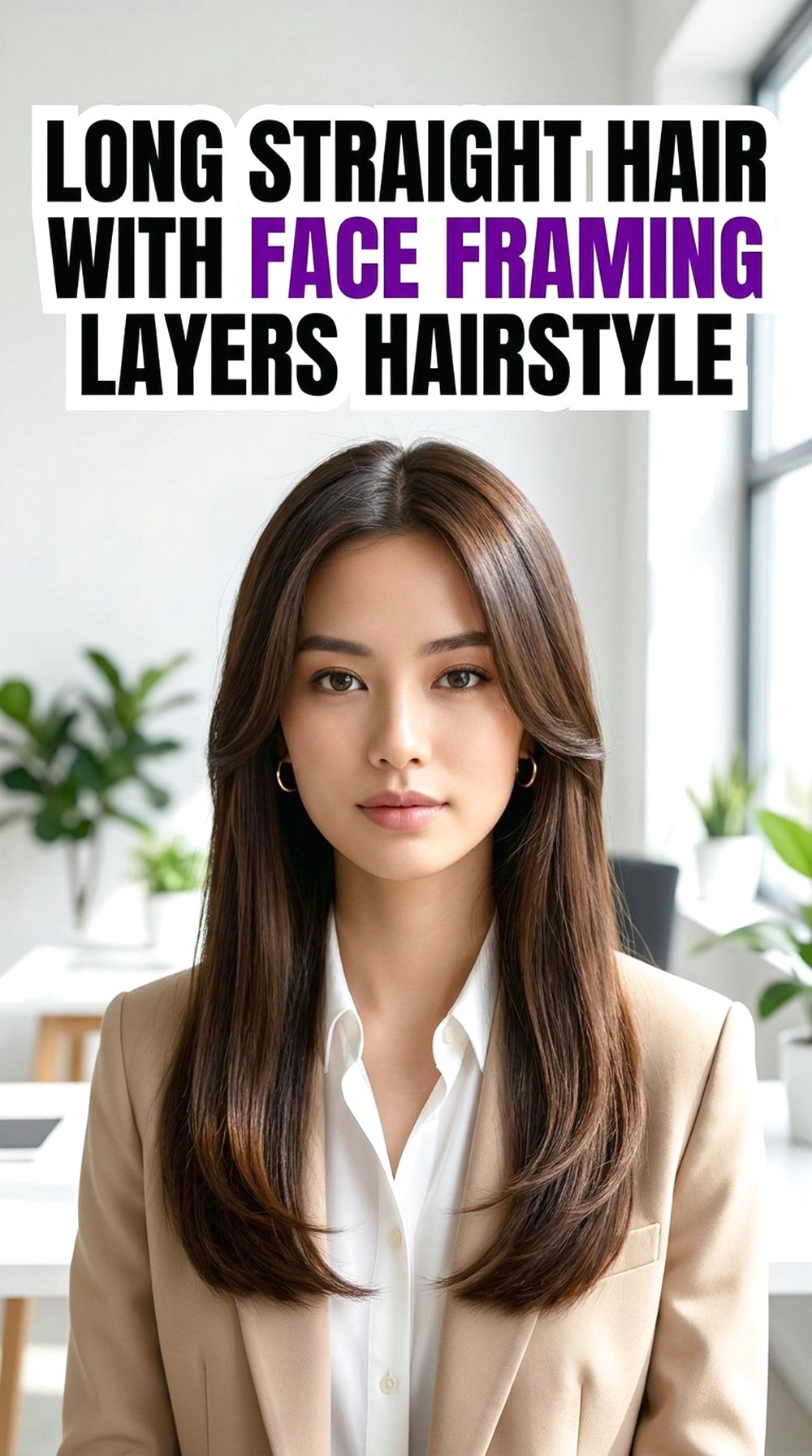 Long Straight Hair With Face Framing Layers