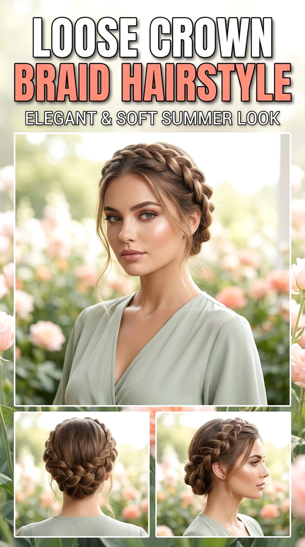 Loose Crown Braid Hairstyle