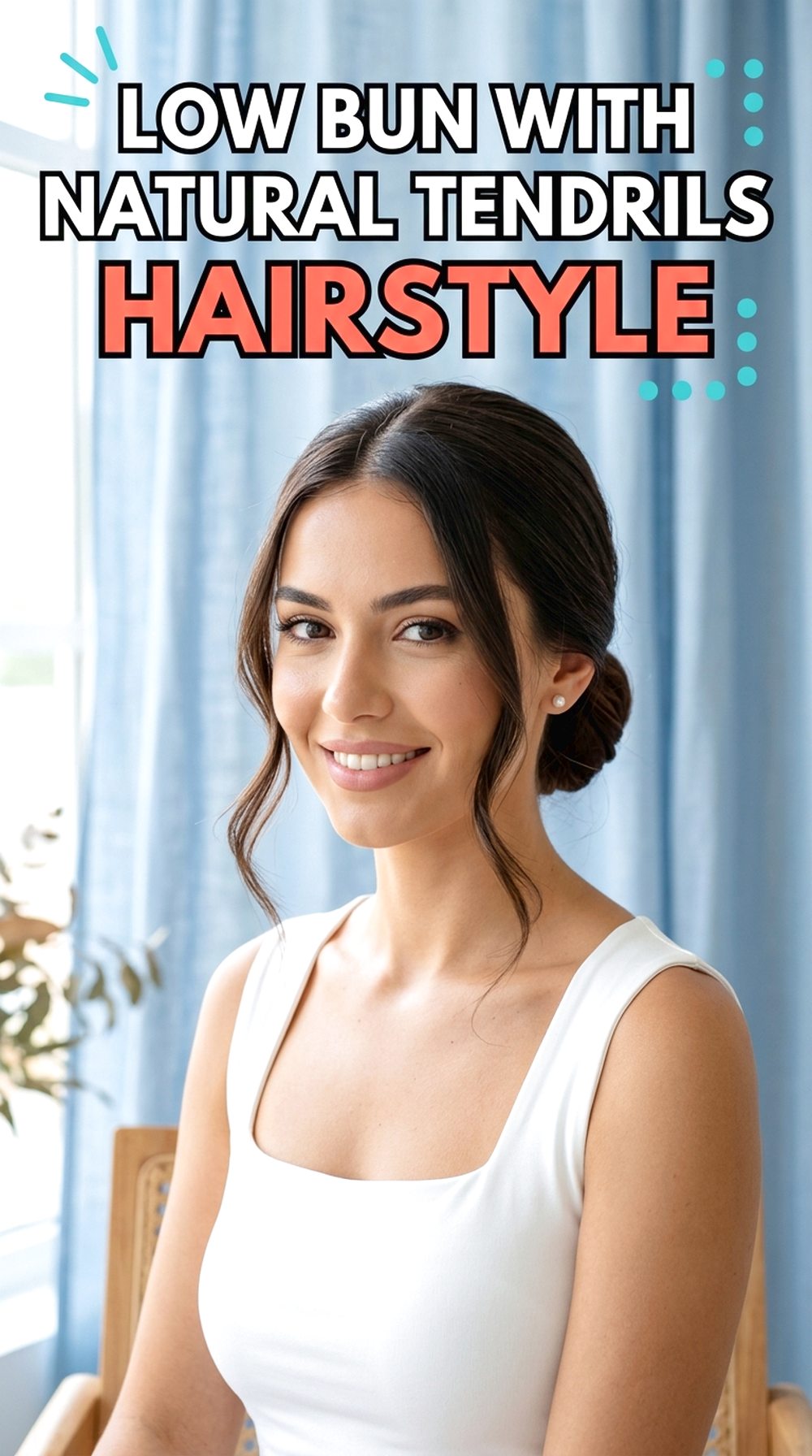 Low Bun With Natural Tendrils