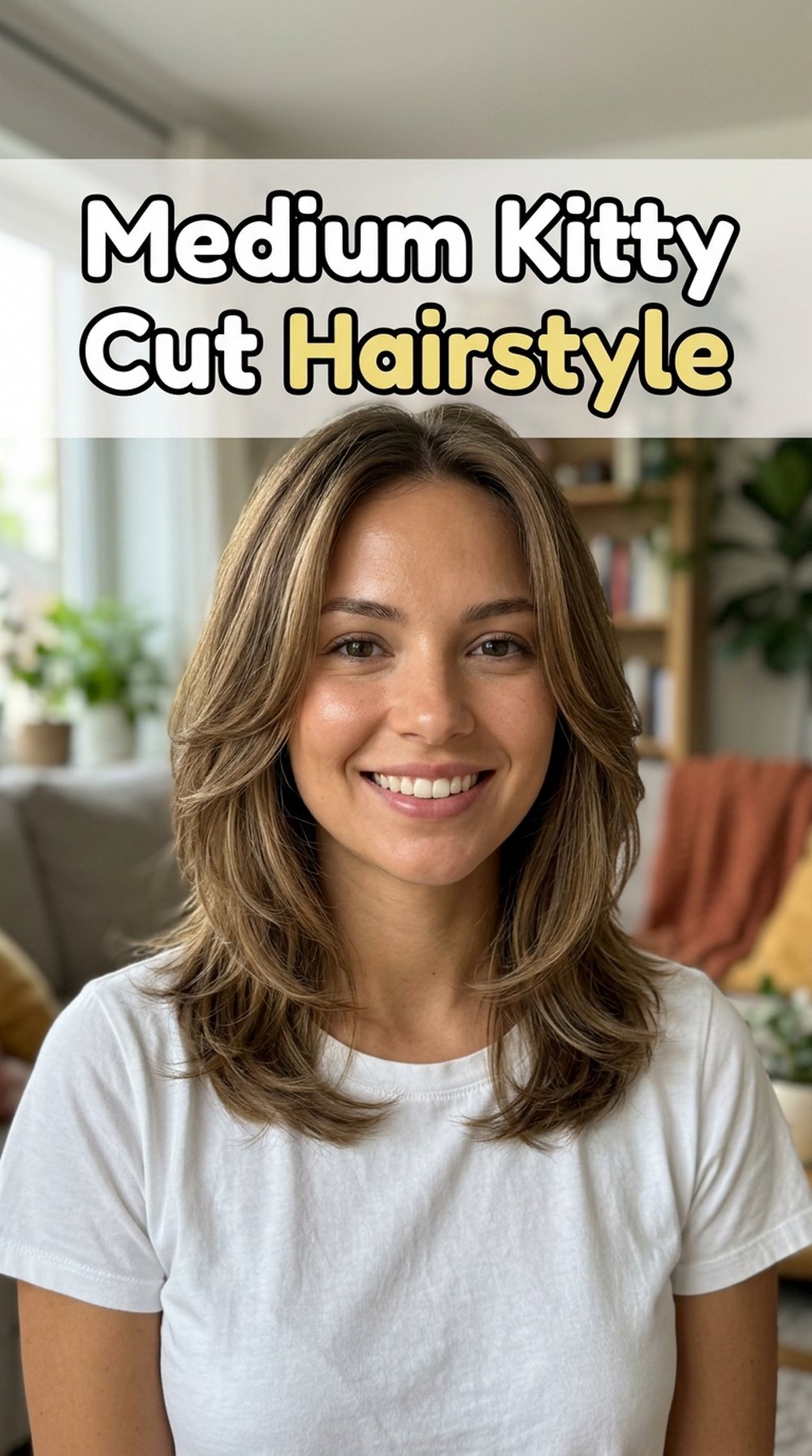 Medium Kitty Cut Hairstyle