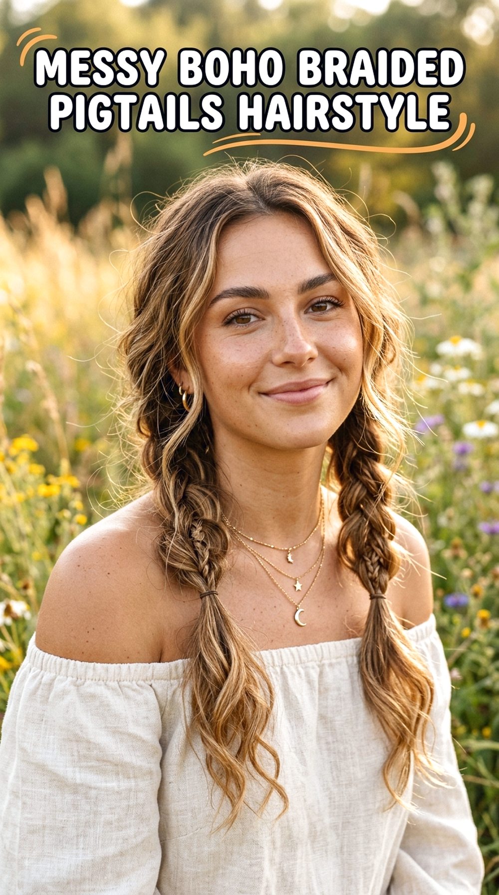 Messy Boho Braided Pigtails