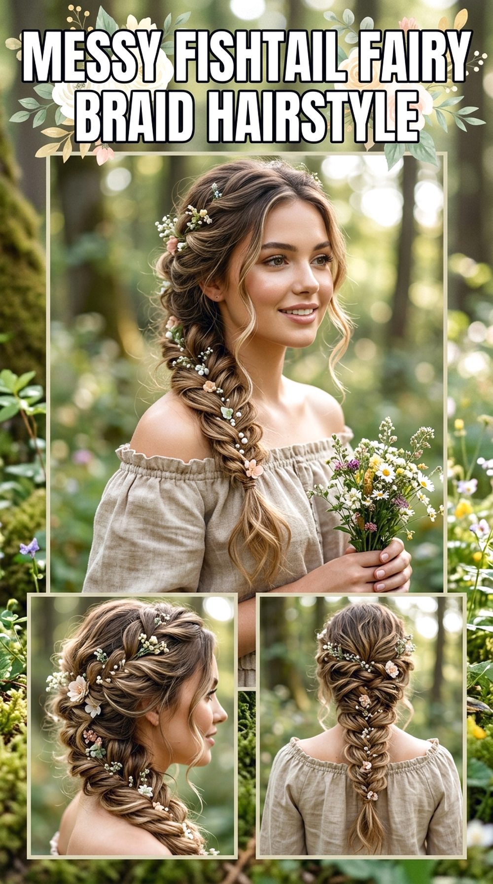 Messy Fishtail Fairy Braid