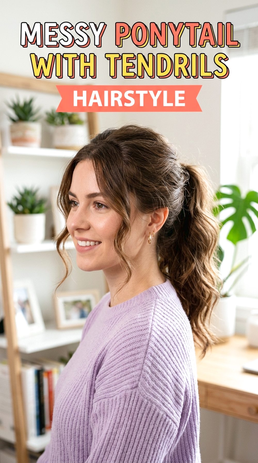 Messy Ponytail With Tendrils