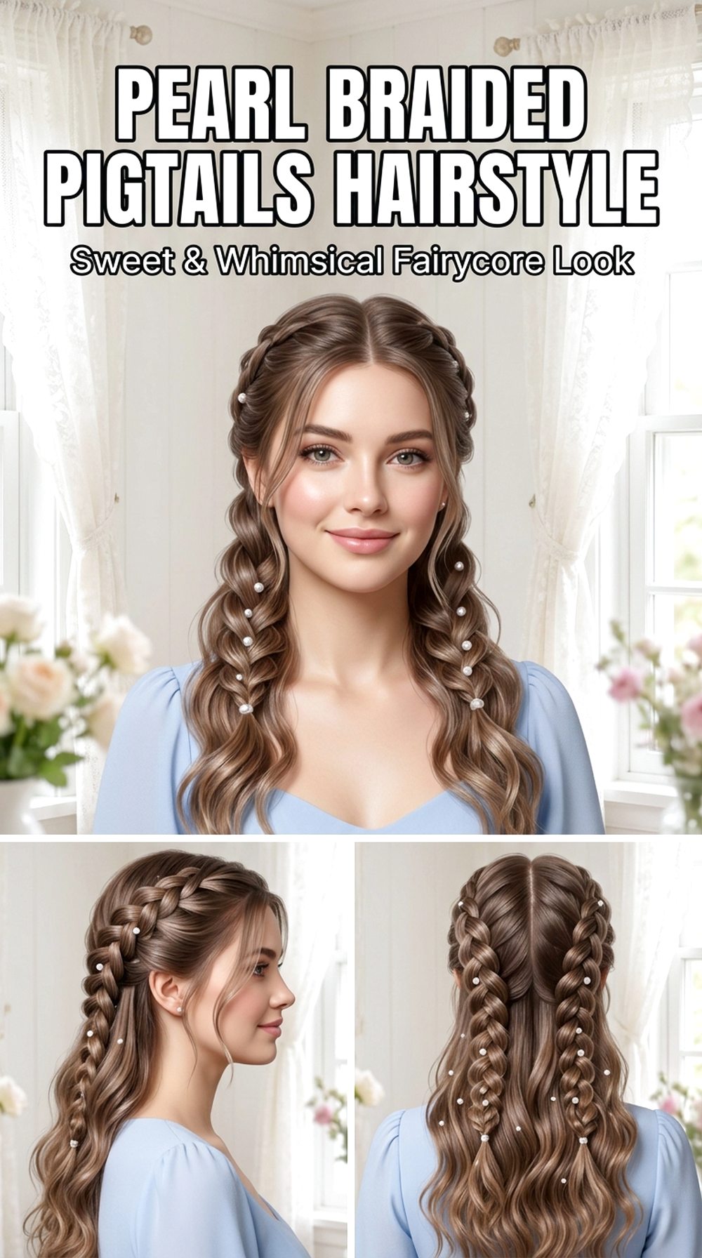 Pearl Braided Pigtails